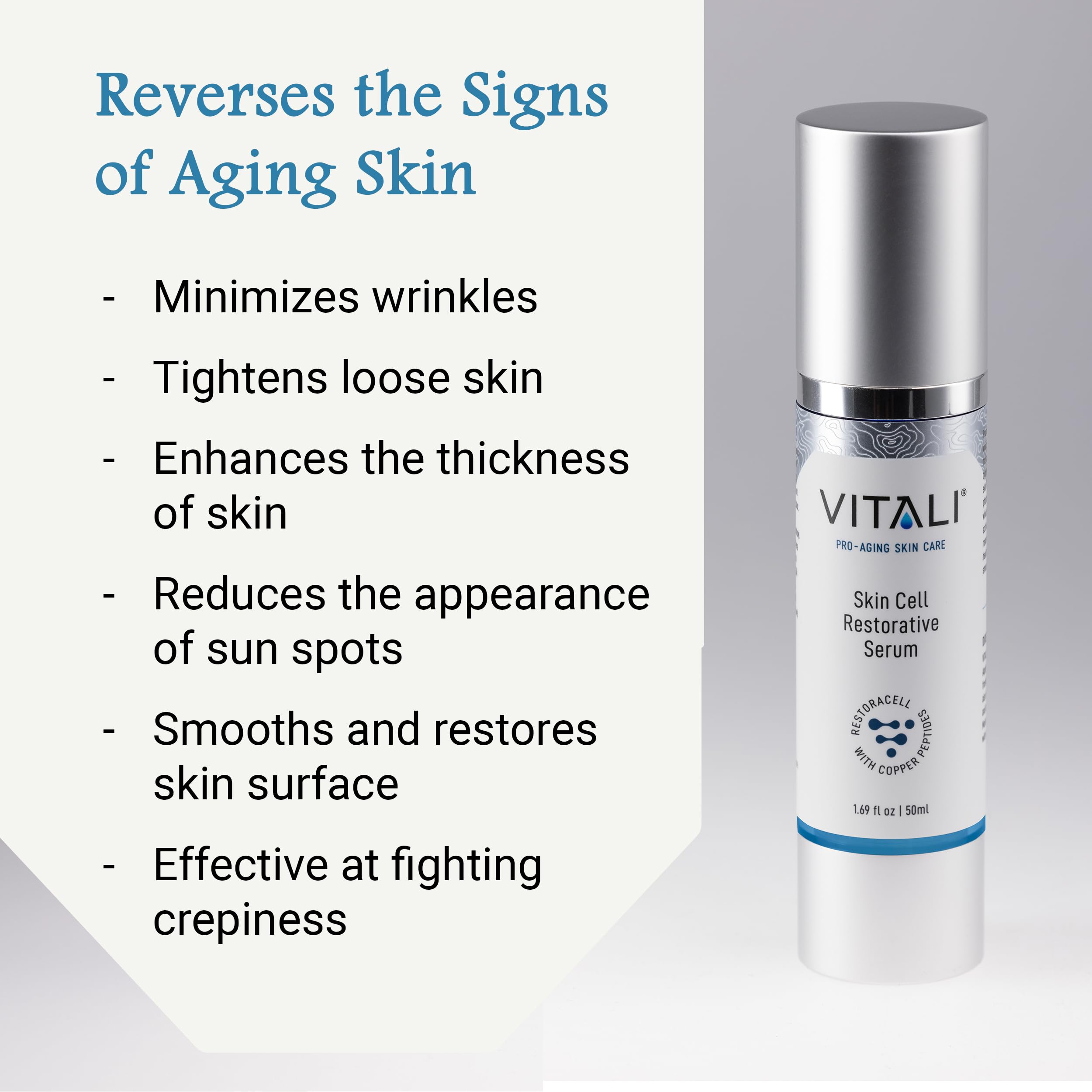 Vitali Skin Awakening Moisturizer with 2% GHK-Cu Anti-Aging Serum | Hydrating Face Cream & Restorative Skin Cell Treatment for Dry, Sensitive Skin | Day & Night Use for Radiant Complexion