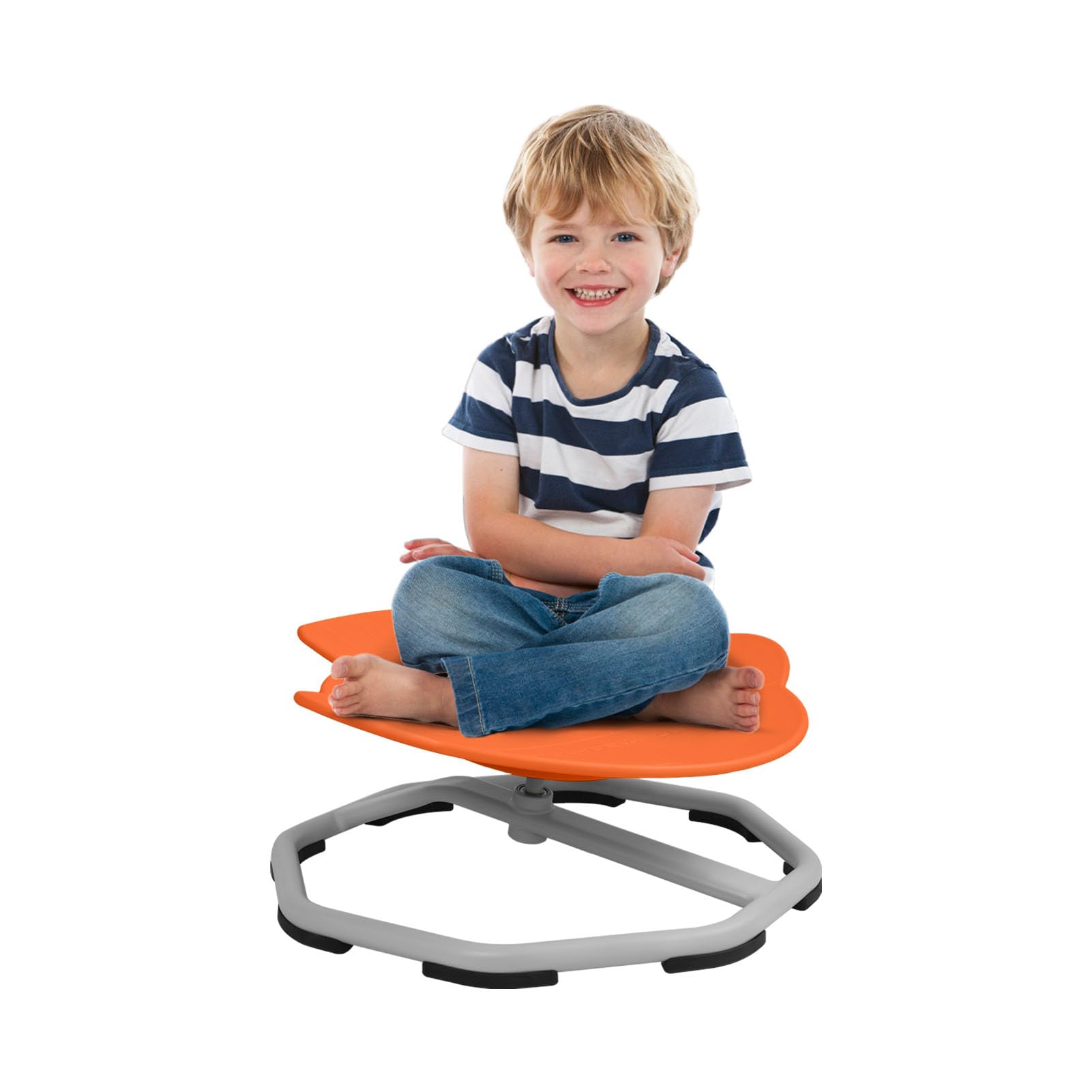 Best Spinning Chair for Kids - Sensory Swivel Chair for Body Coordination Training, Wobble & Spin Toy Seat (Orange) - Perfect for ADHD, Autism Therapy & Classroom Sensory Activities
