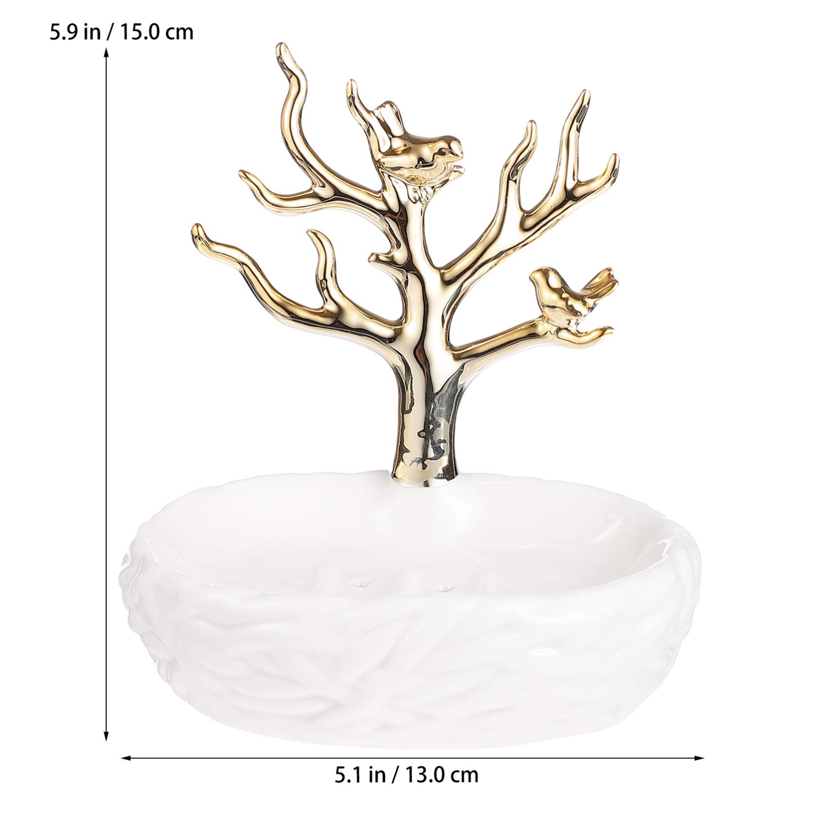 1pc Ceramic Soap Dish Holder - Jewelry Rack Tray & Draining Soap Organizer for Bathroom - Perfect for Bathroom Countertops, Vanities, and Shower Storage