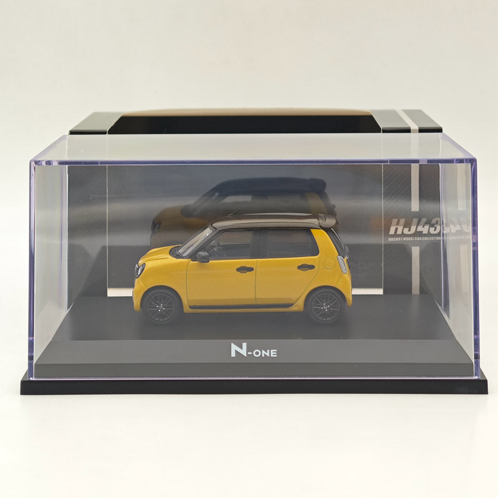 1/43 Hobby Japan N ONE RS Diecast Model Car - Premium Yellow Pearl Limited Edition | Collectible Miniature Car for Display & Gifts