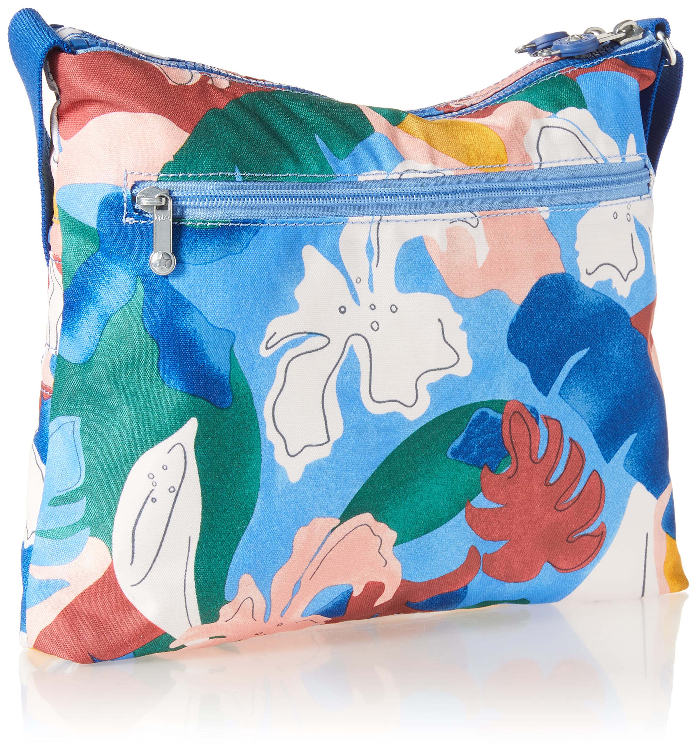 Kipling Women's Alvar Lightweight Durable Nylon Messenger Crossbody Bag - Botanical Print, 13