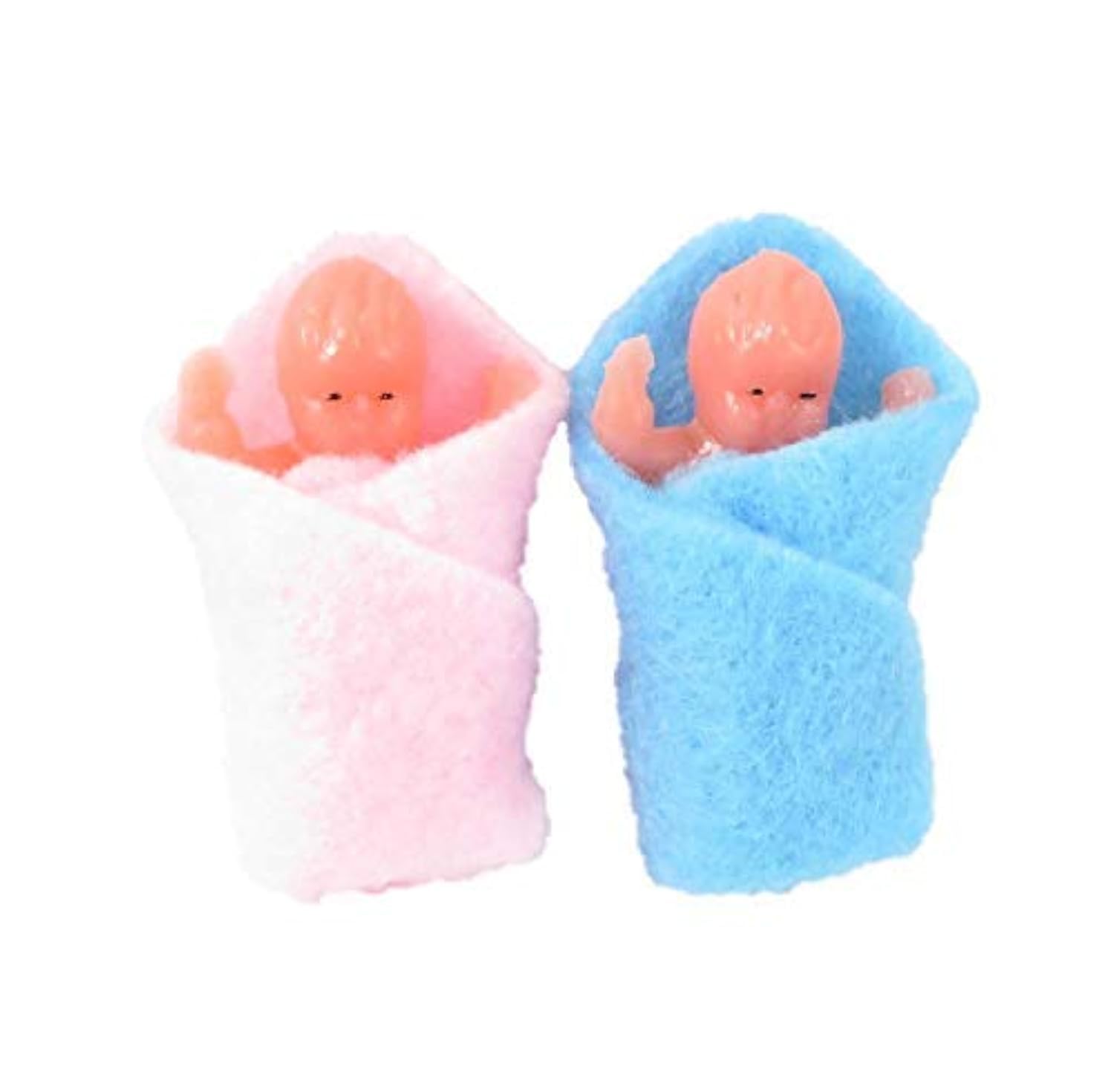 1:12 Scale Miniature Swaddled Baby Dolls - Realistic Newborn Doll for Dollhouse & Diorama - Perfect for Dollhouse Accessories, Miniature Scenes & Collectors