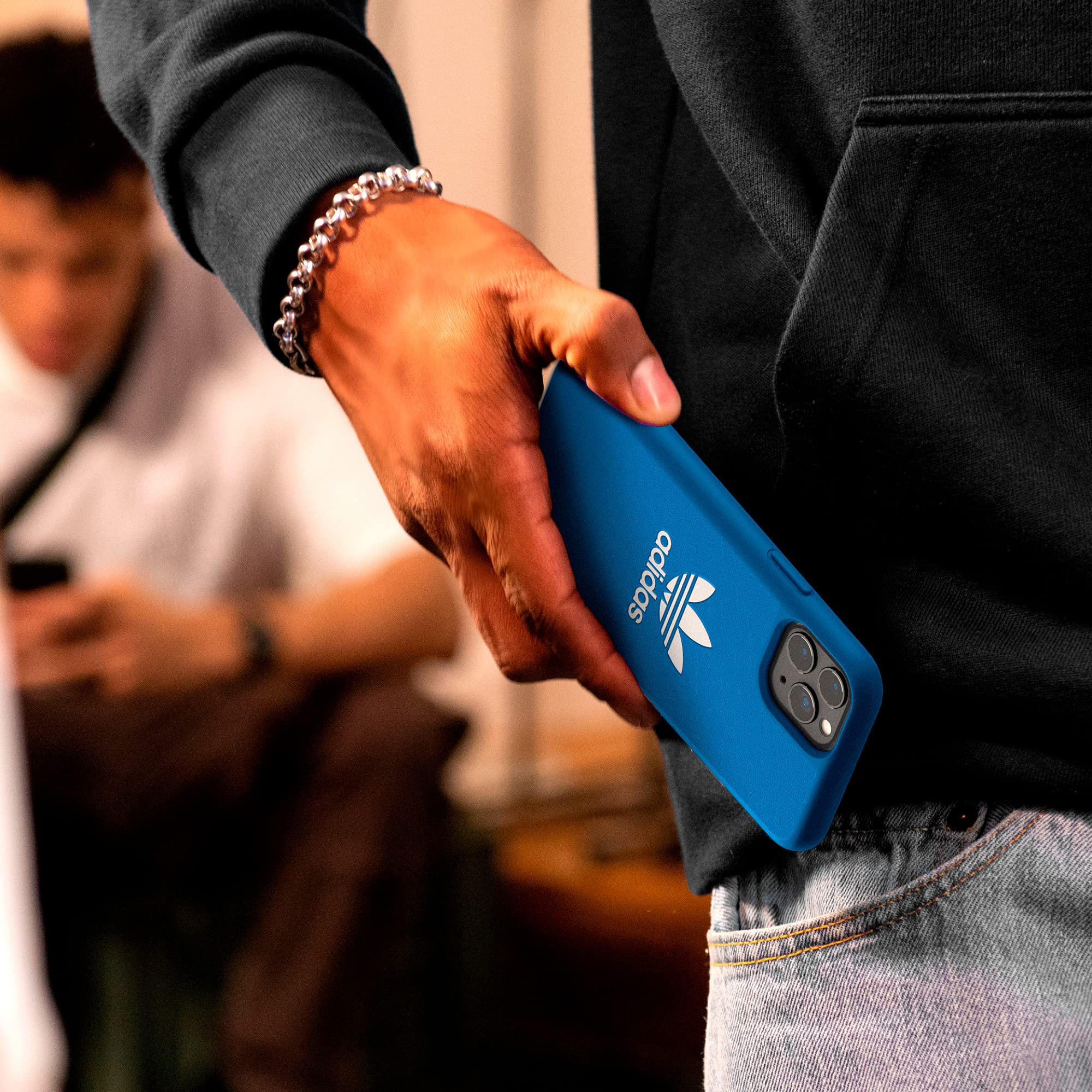 adidas iPhone 13 Pro Max 6.7 Inch Shockproof Phone Case with Raised Edges - Original Protective Cover in Bird Blue - Perfect for Outdoor Sports & Daily Protection
