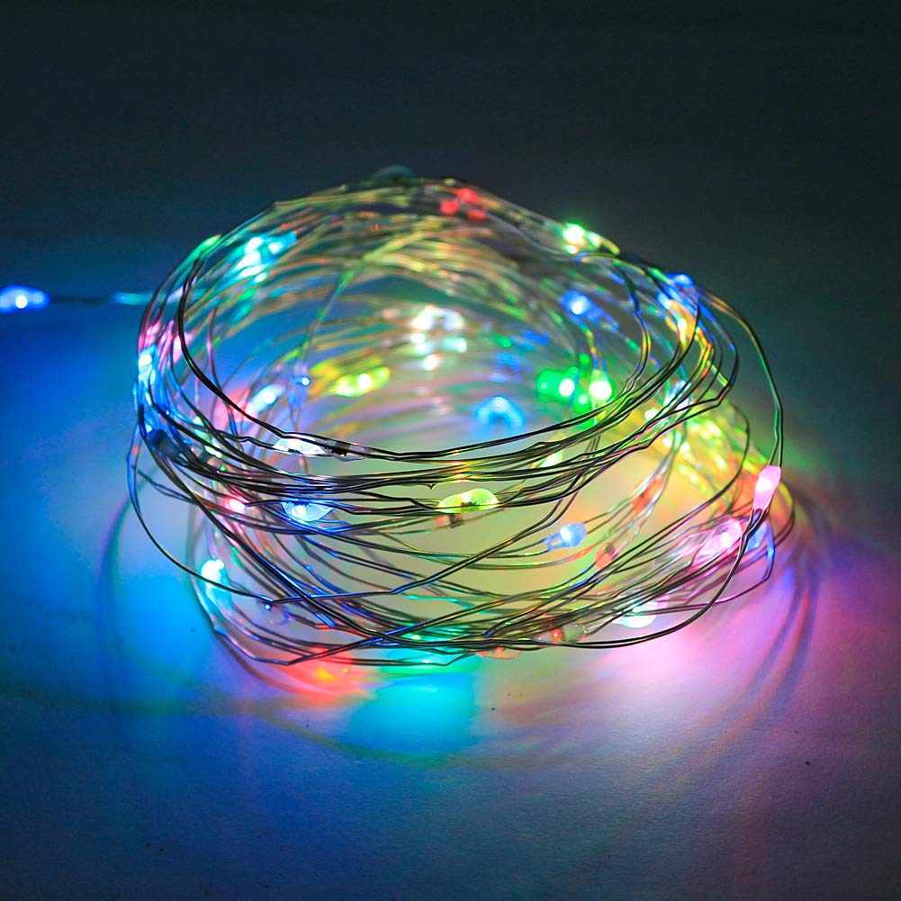Starry LED String Lights - 20FT 60 LED Battery Operated Waterproof Fairy Lights for Christmas, Party, Wedding, Garden & Home Decor | Indoor Outdoor Copper Wire Twinkle Lights (Multi Color)