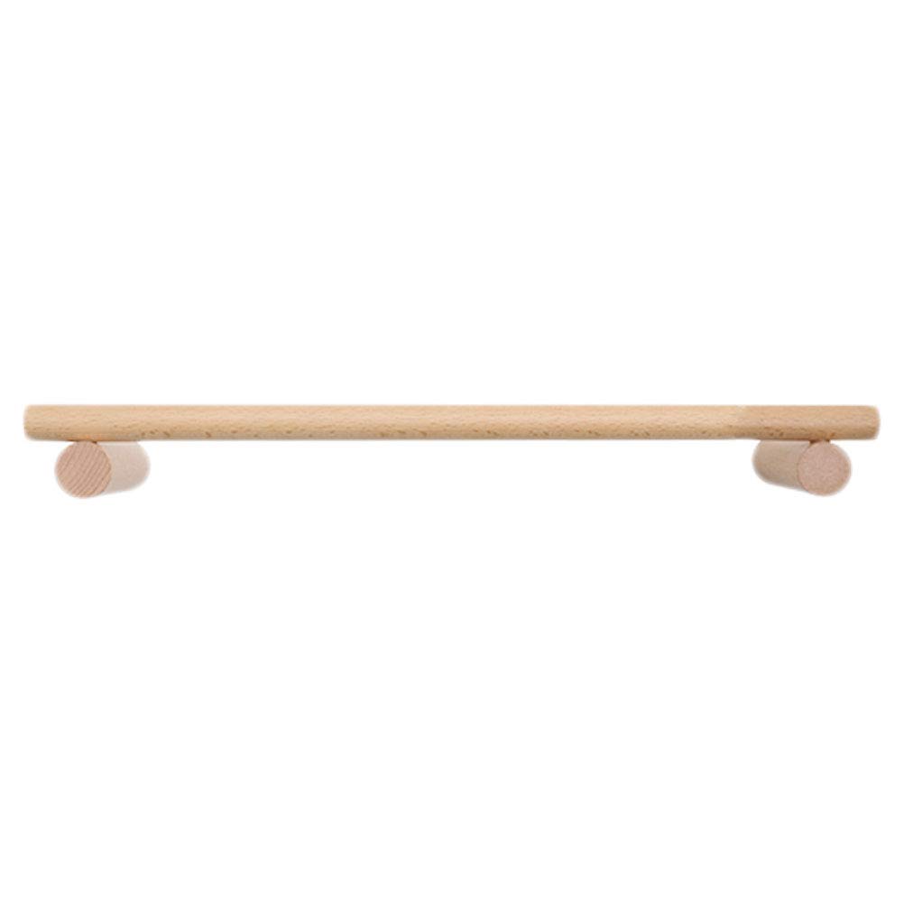 Cabilock 1-Piece Wooden Towel Rack - No Drill Wall Mounted Bathroom Towel Hanger with Single Towel Bar - Space Saving Design for Small Bathrooms, Kitchens & Laundry Rooms
