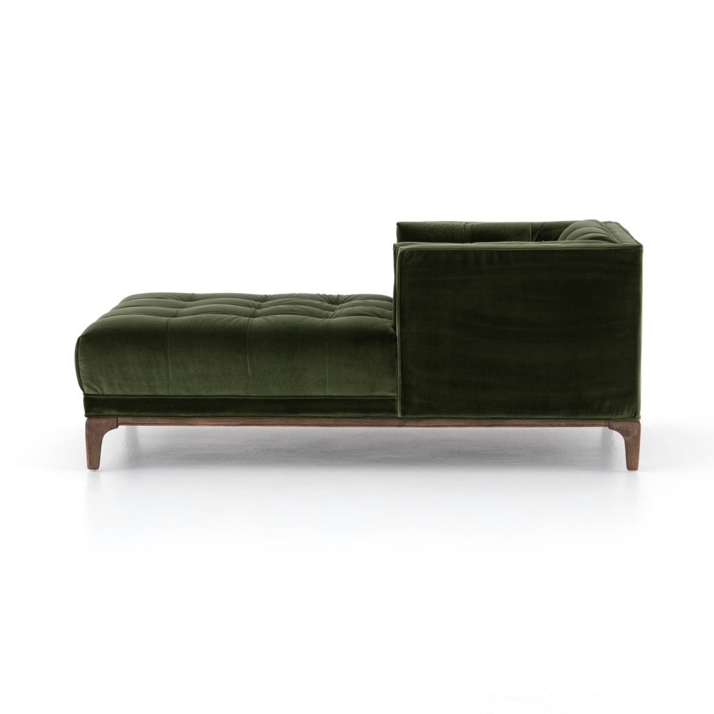 Dylan Chaise Lounge - Modern Sapphire Olive Outdoor Patio Furniture for Relaxing by the Pool or Garden