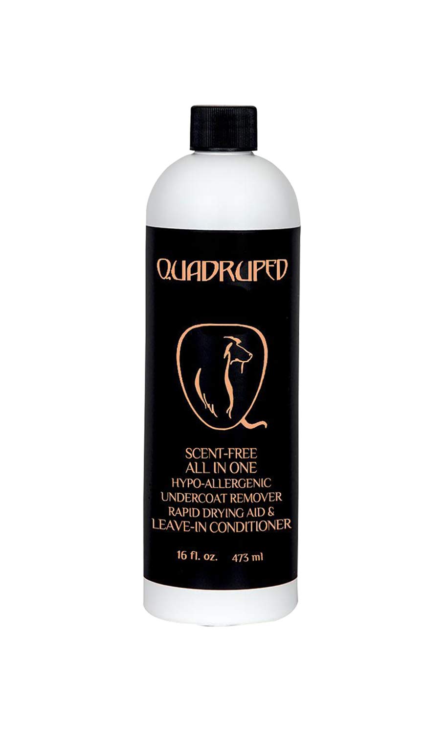 Hypo-Allergenic Scent-Free All-in-One Dog Conditioner for Sensitive Skin - 16oz Quadruped Pet Grooming Solution - Perfect for Bathing, Detangling & Coat Shine