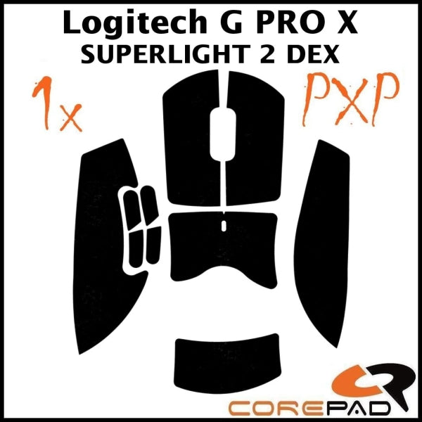 Corepad PXP Mouse Grip Skins for Logitech G Pro X Superlight 2 - Enhanced Grip & Control for Gaming - Perfect for FPS, MOBA, and Esports Players