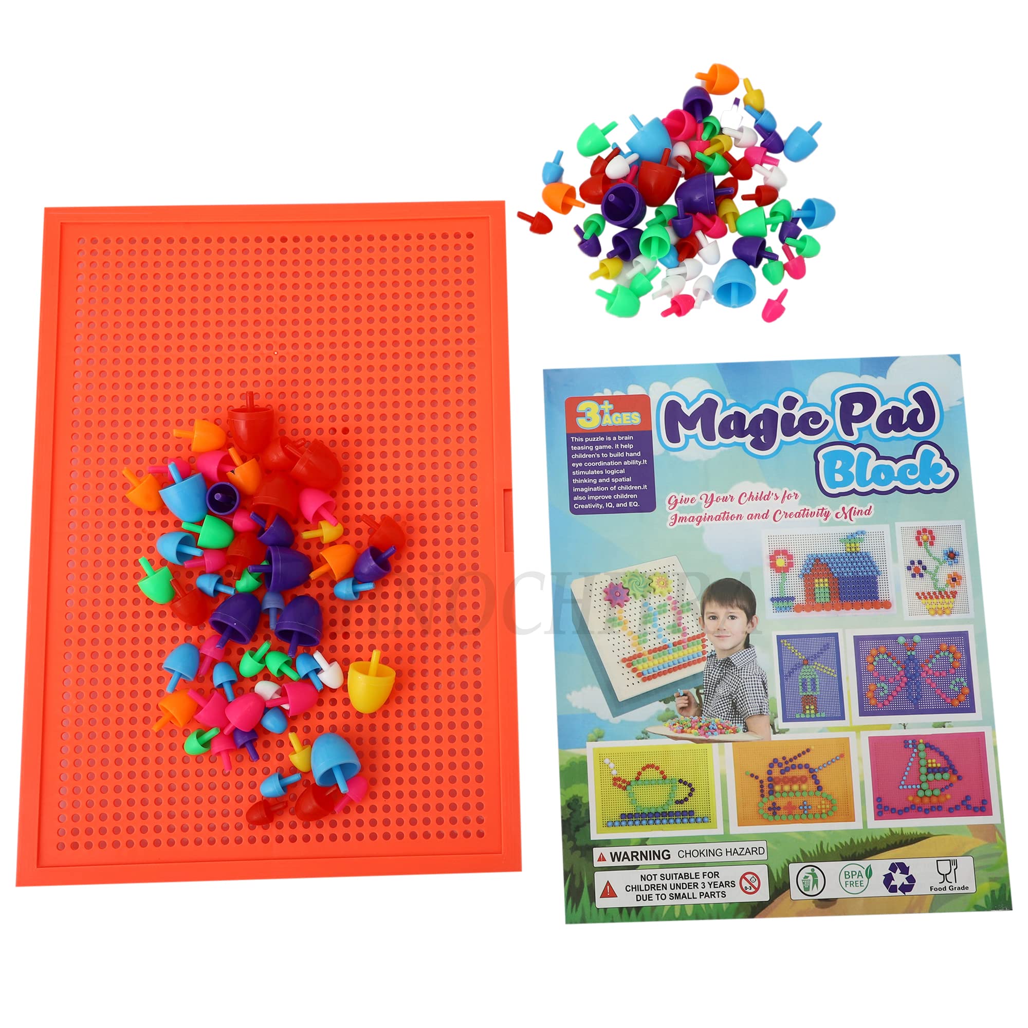 SHREE TECHNESH® Creative Peg Board Jigsaw Puzzle - Wooden Brain Teaser Game for Kids & Adults - Perfect for Family Fun, Stress Relief & Cognitive Development