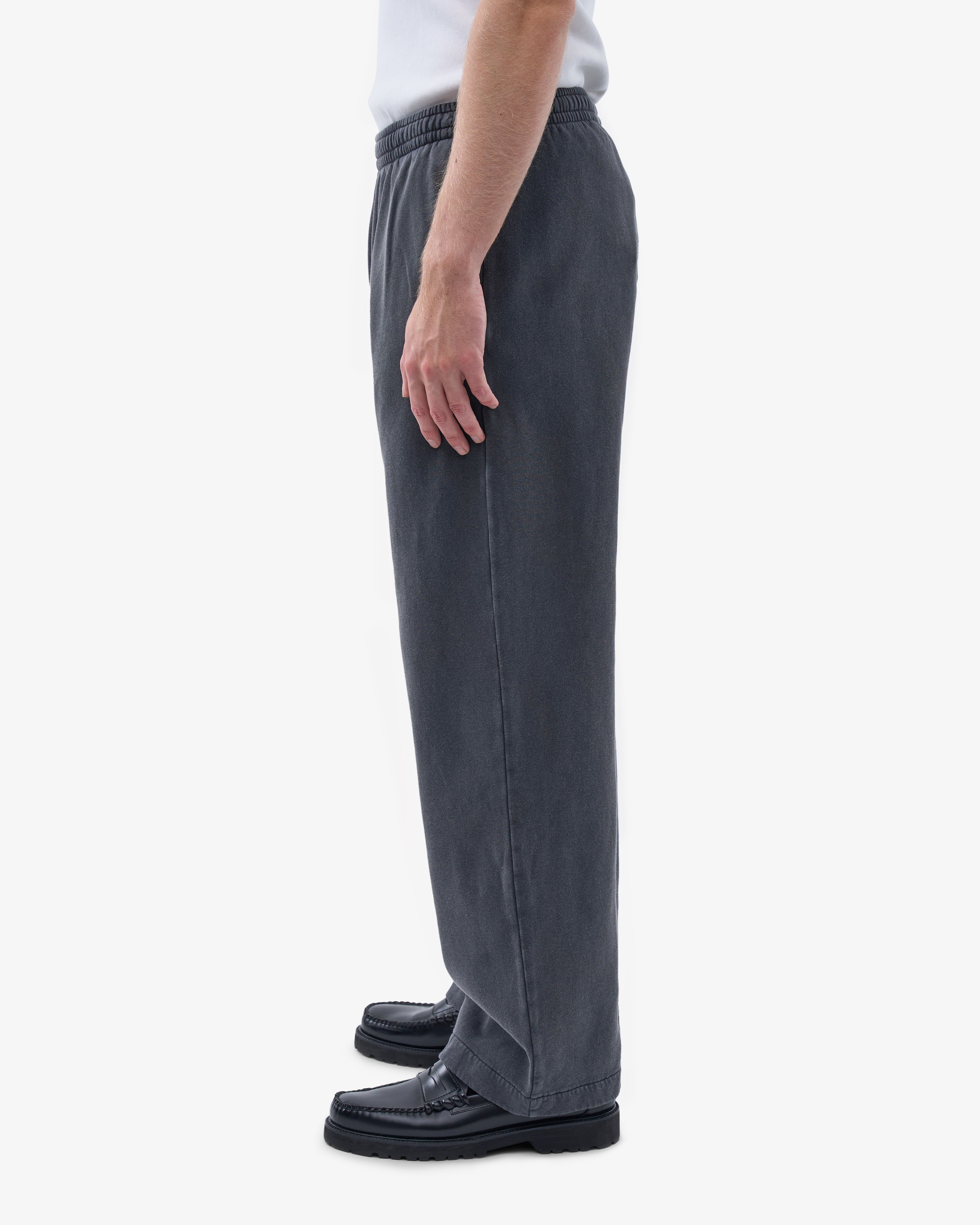 Organic Straight Leg Sweatpants for Women - Soft Faded Black Joggers | Lounge, Yoga & Casual Wear