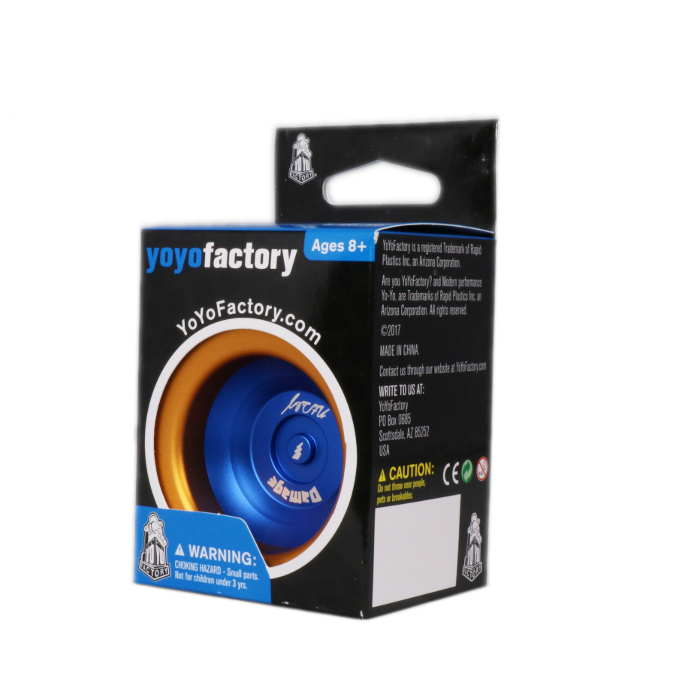 YoYoFactory Damage Professional Unresponsive Yo-Yo for Advanced Players - Perfect for Yo-Yo Tricks, Competitions & Performance Shows