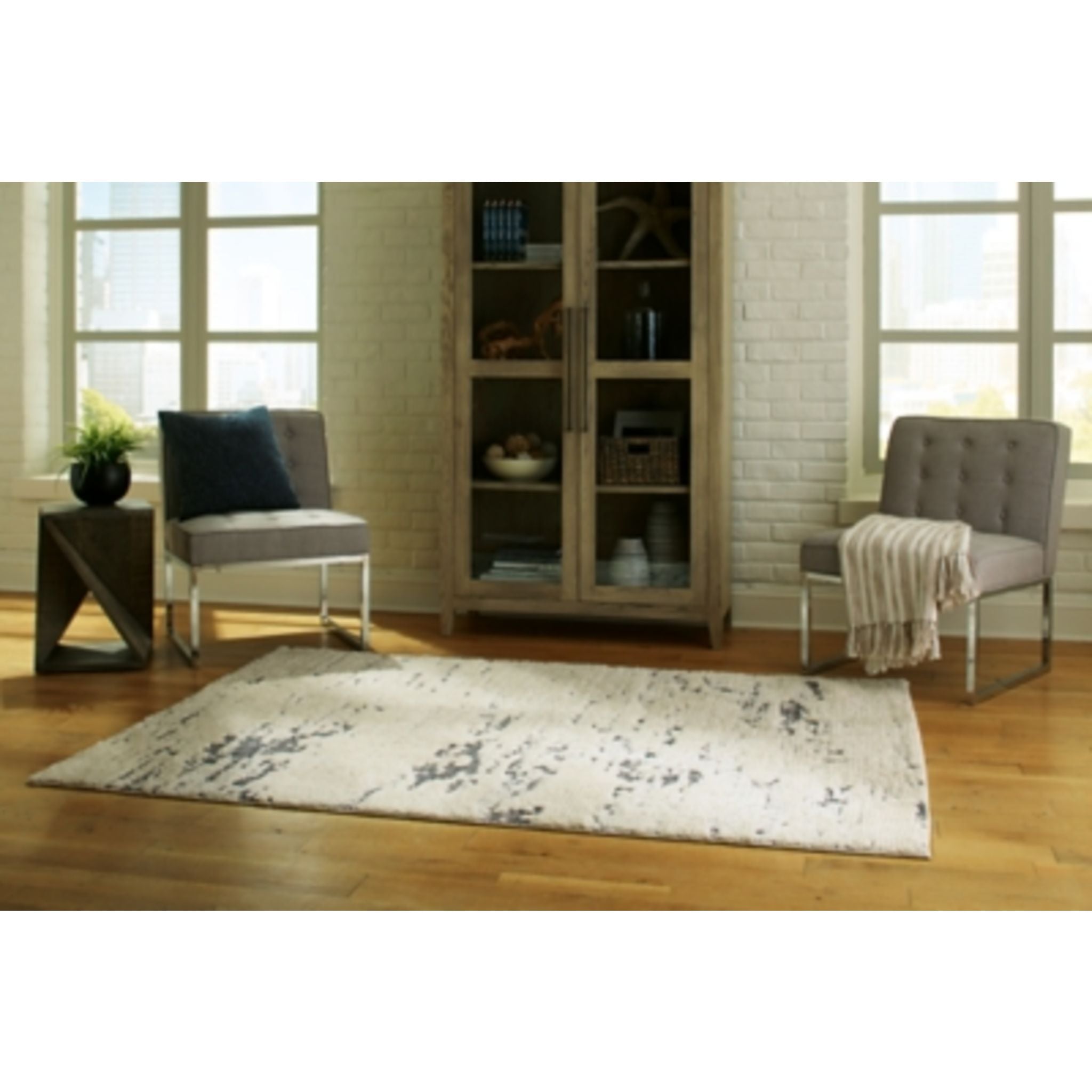 Addylin Soft Plush 5'x7' Area Rug for Living Room, Bedroom - Non-Slip Comfortable Floor Carpet for Home Decor