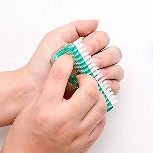 2-Piece Handle Grip Nail Brush Set - Professional Manicure & Pedicure Tool for Finger and Toe Nail Cleaning - Perfect for Home Spa, Salon Care and Personal Hygiene