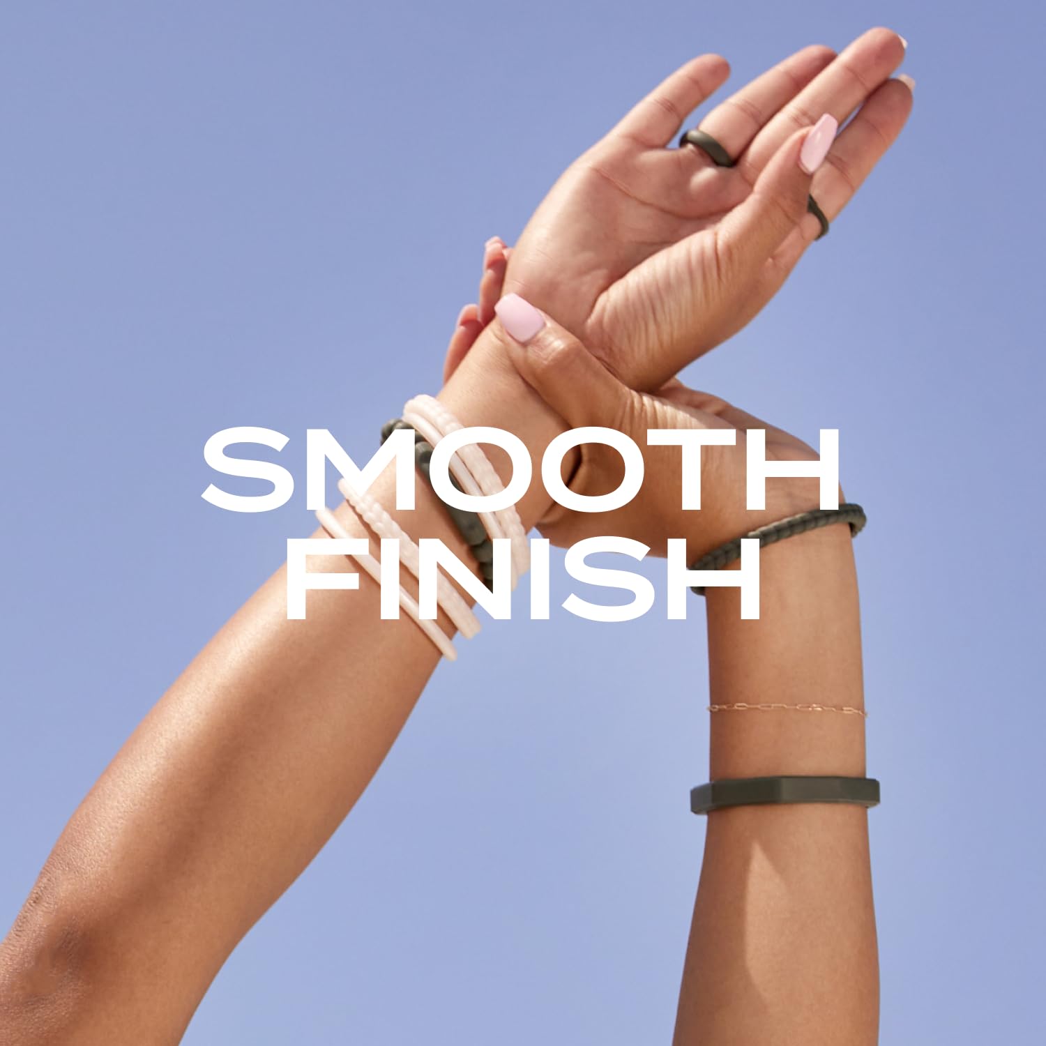 QALO Women's Silicone Wedding Band - Dual Layer Two-Tone Strata Arrowhead Design, Breathable & Durable Engagement Ring for Active Lifestyles | Perfect for Gym, Swimming, Travel & Everyday Wear