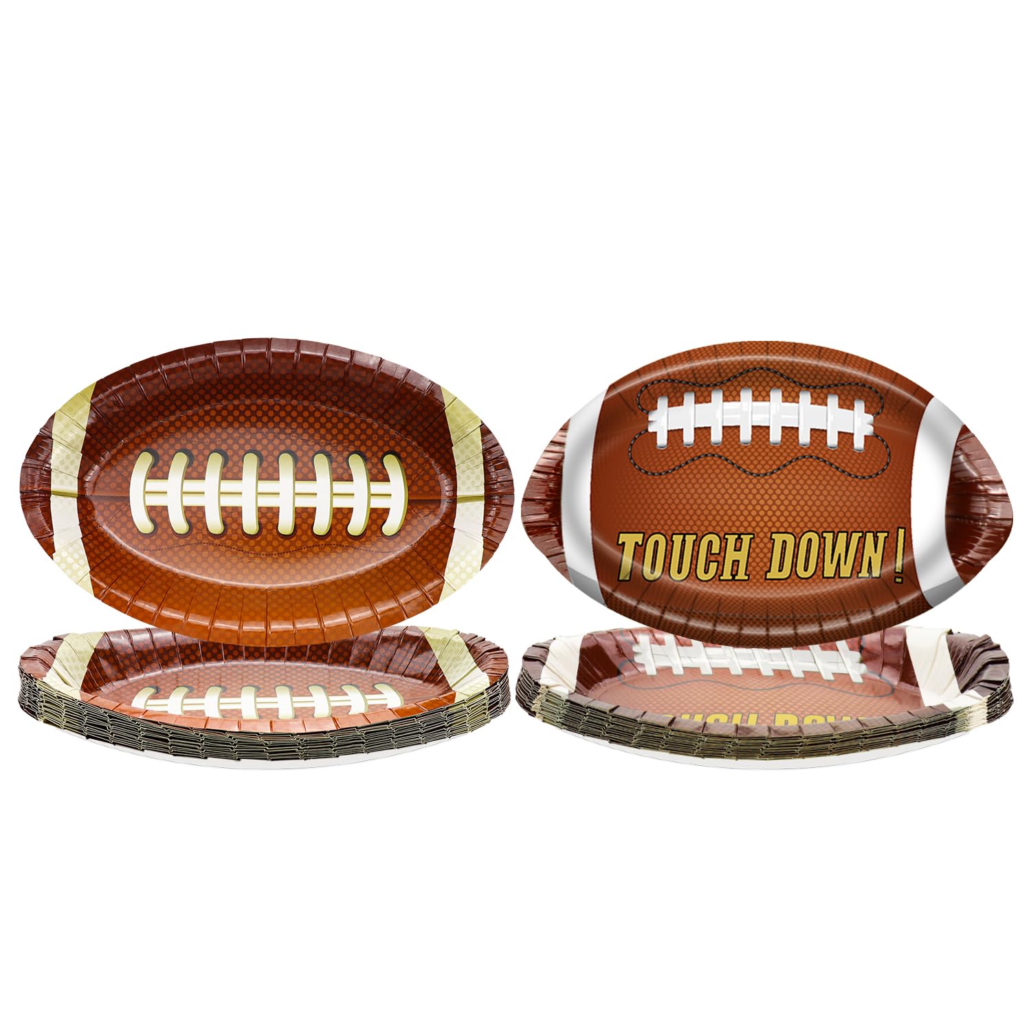 40Pcs 11 Inch Football Plates - Football Party Supplies for Game Day, Birthday, Tailgate & Family Gatherings - Perfect for Super Bowl, Sports Themed Parties & Home Decor