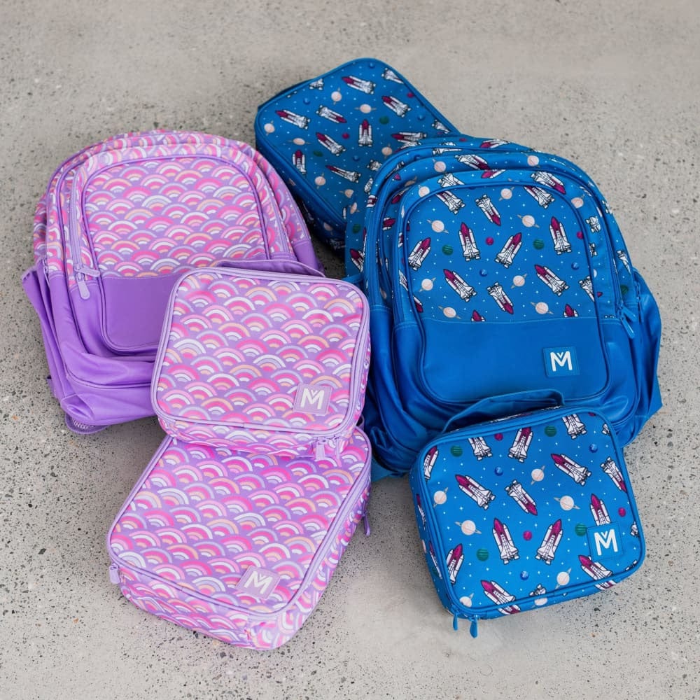 Montii Co. Medium Rainbow Roller Insulated Lunch Bag - Leakproof Cooler for School, Work & Picnics - BPA-Free Thermal Food Container for Kids & Adults