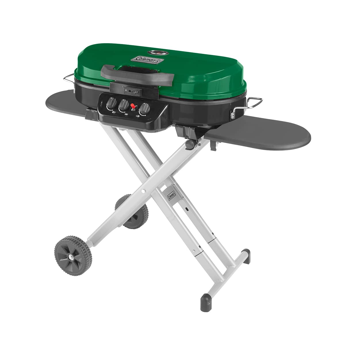 Coleman RoadTrip 285 Portable Stand-Up Propane Grill with 3 Adjustable Burners & InstaStart Ignition - 20,000 BTU Outdoor Gas Grill for Camping, Tailgating, and Backyard BBQs