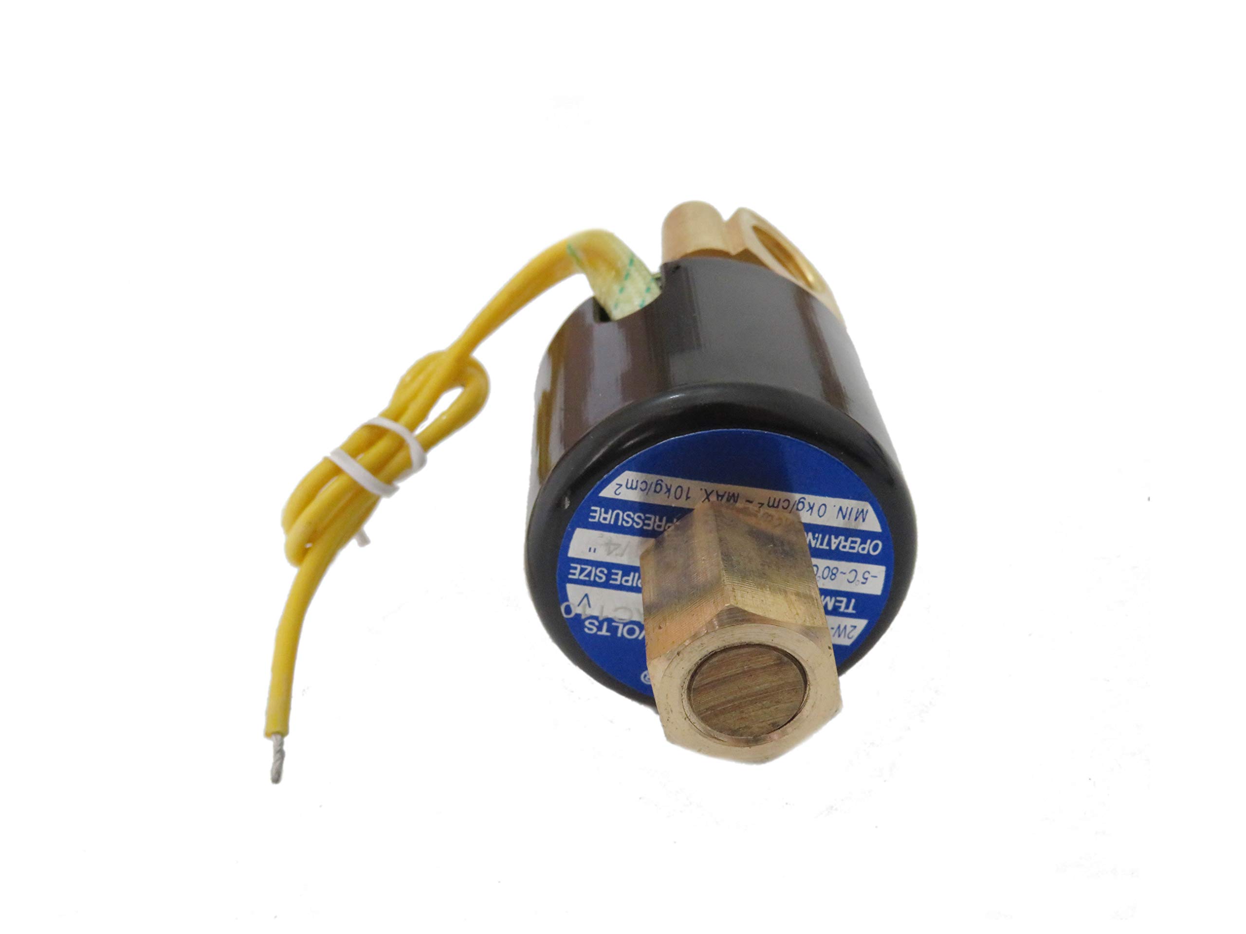 1/4 Inch Normally Open 110V-120V AC Brass Solenoid Valve NPT - Perfect for Water Control in Irrigation Systems, HVAC, and Industrial Applications