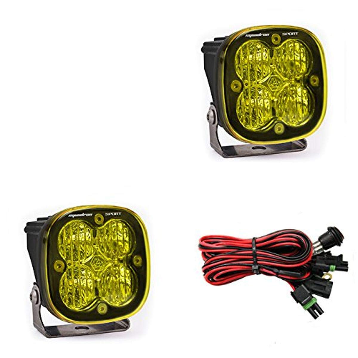 Baja Designs 55-7815 Squadron Sport Amber LED Wide Cornering Light Bar Pair - Off-Road LED Auxiliary Lights for Trucks, Jeeps & UTVs in Fog, Dust & Low Visibility Conditions
