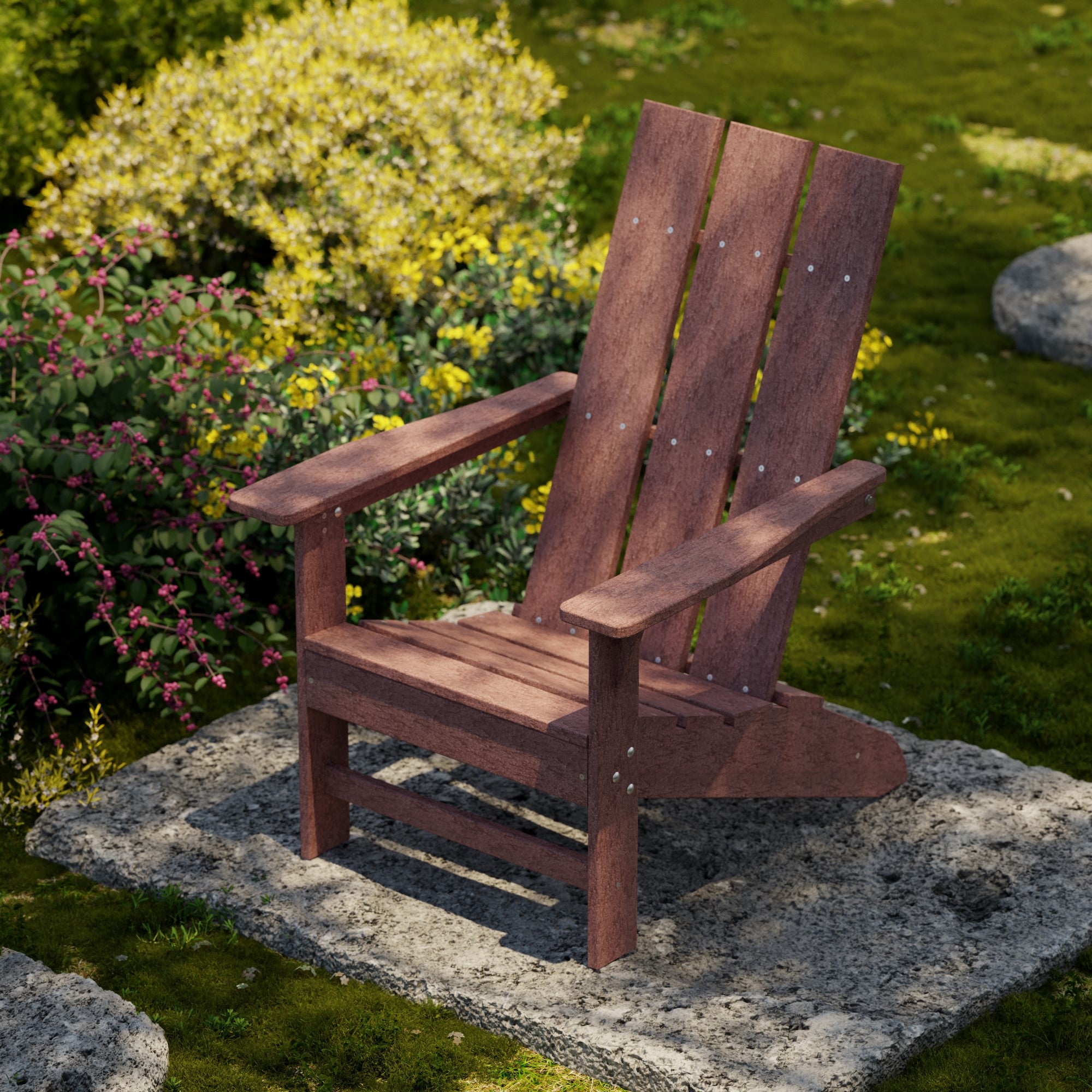 Freedom Modern Adirondack Chair - Weather-Resistant Outdoor Lounge Chair for Patio, Garden & Poolside Relaxation | Comfortable & Durable Polywood Furniture