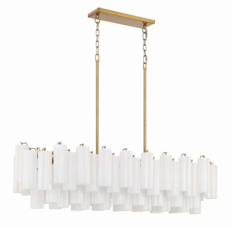 Addens 14-Light Modern Crystal Chandelier - Elegant Dining Room Lighting Fixture for Home Decor | Perfect for Living Room, Bedroom, and Entryway