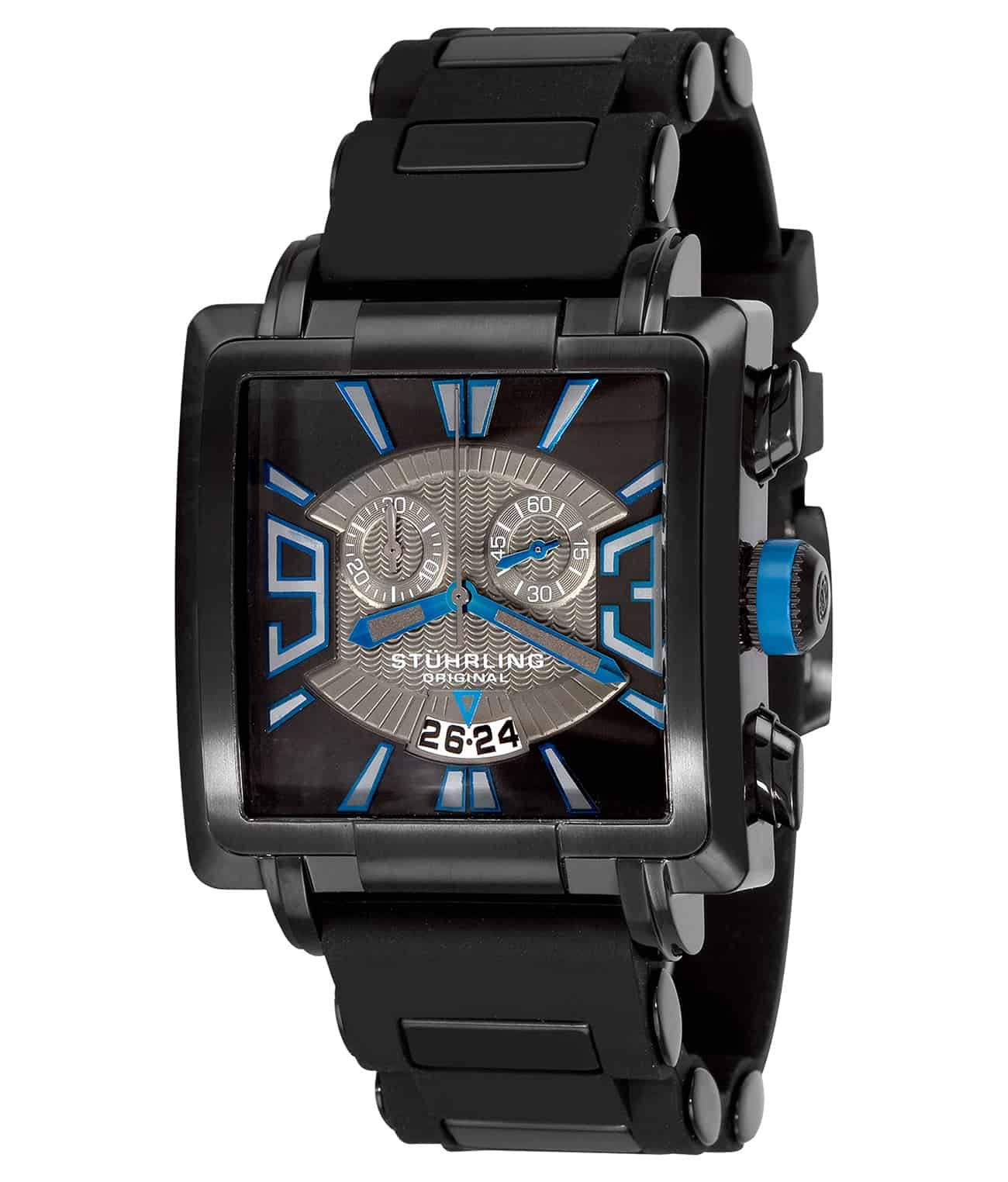 Grey Dial / Black PVD Case / Black Silicone Strap Black PVD Tang Buckle 3