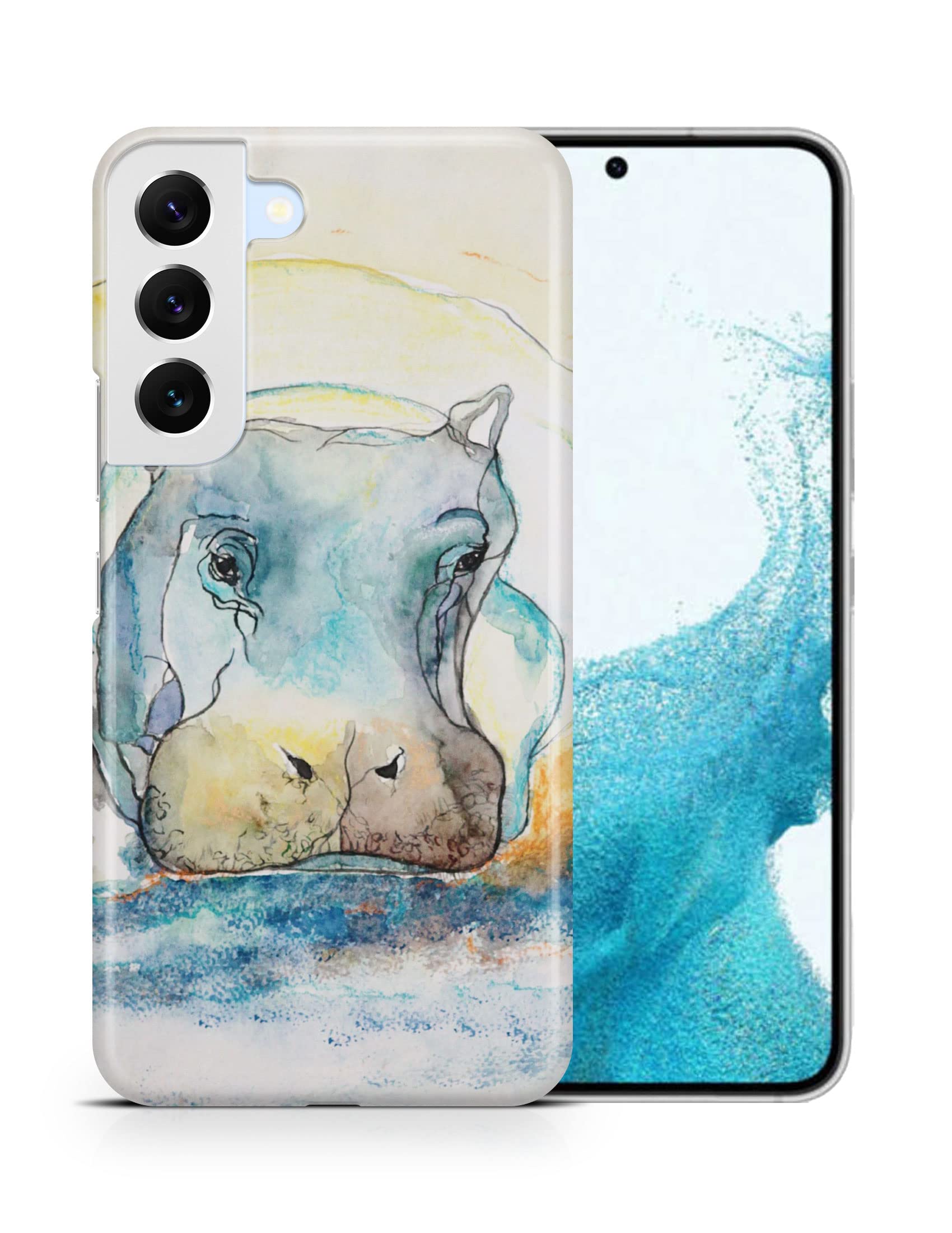 Waterproof Hippo Phone Case for Samsung Galaxy S22 5G - Art Protection
