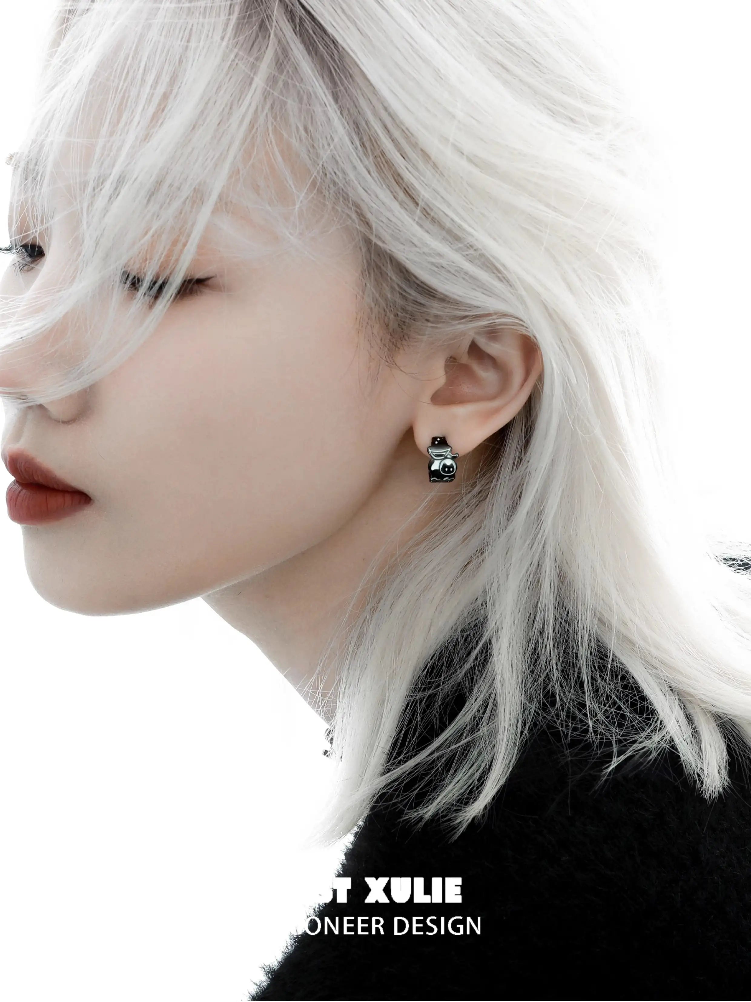 18K Black Gold Plated Ghosts Black Cat Earrings™ - Elegant Gothic Jewelry for Halloween, Parties & Everyday Wear