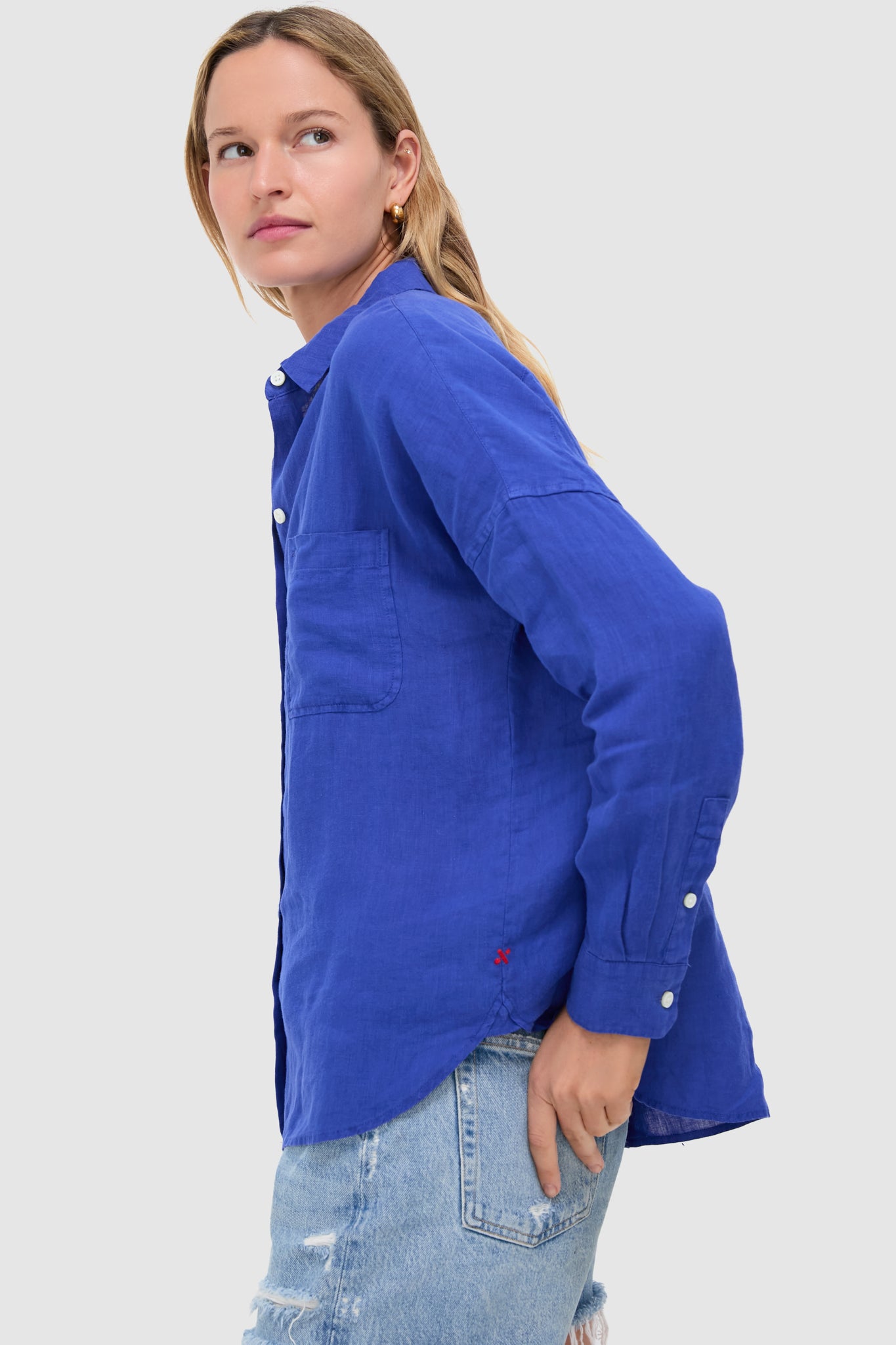 Premium Blue Linen Shirt for Men & Women - Breathable & Comfortable Summer Casual Wear - Perfect for Beach, Travel & Outdoor Activities