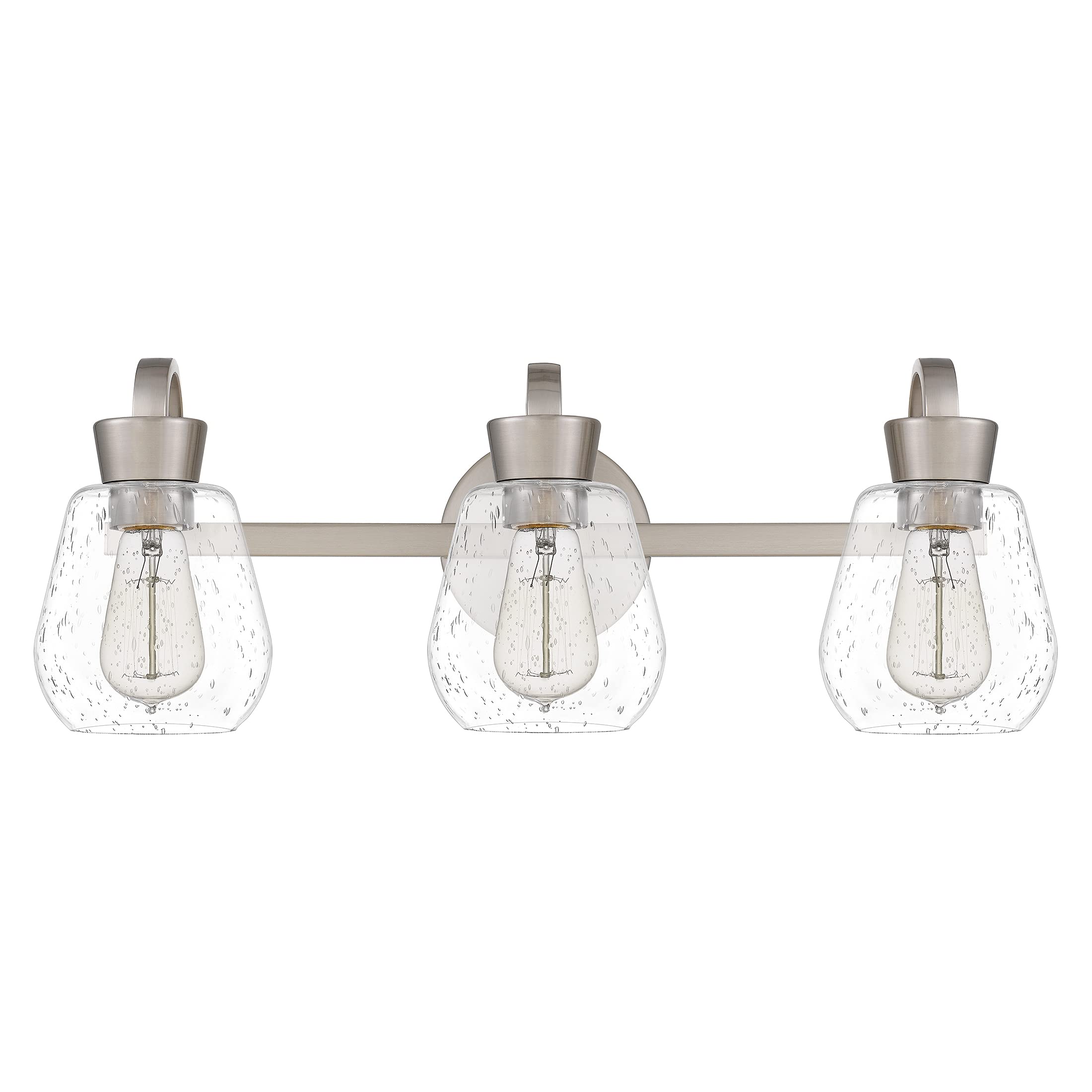 DS19204 Halstead Vanity Light in Brushed Nickel - Modern Bathroom Lighting Fixture for Vanity Mirror, Dressing Room & Makeup Area