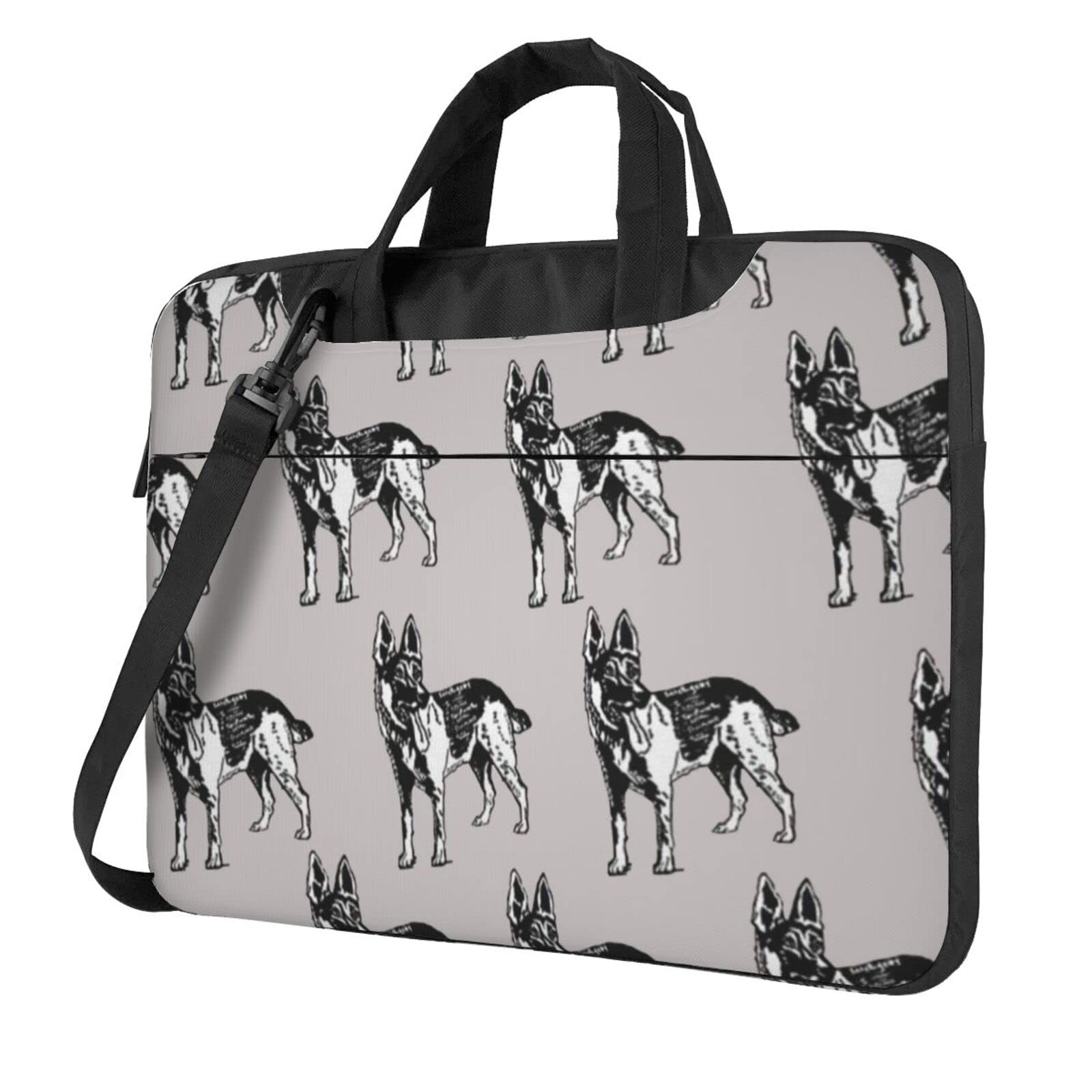 LMSSHISANN 14 Inch German Shepherd Dog Laptop Messenger Bag - Waterproof Shoulder Tote Briefcase for Work, School & Travel | Durable Computer Bag for Men & Women | Perfect for Office, College & Business Trips