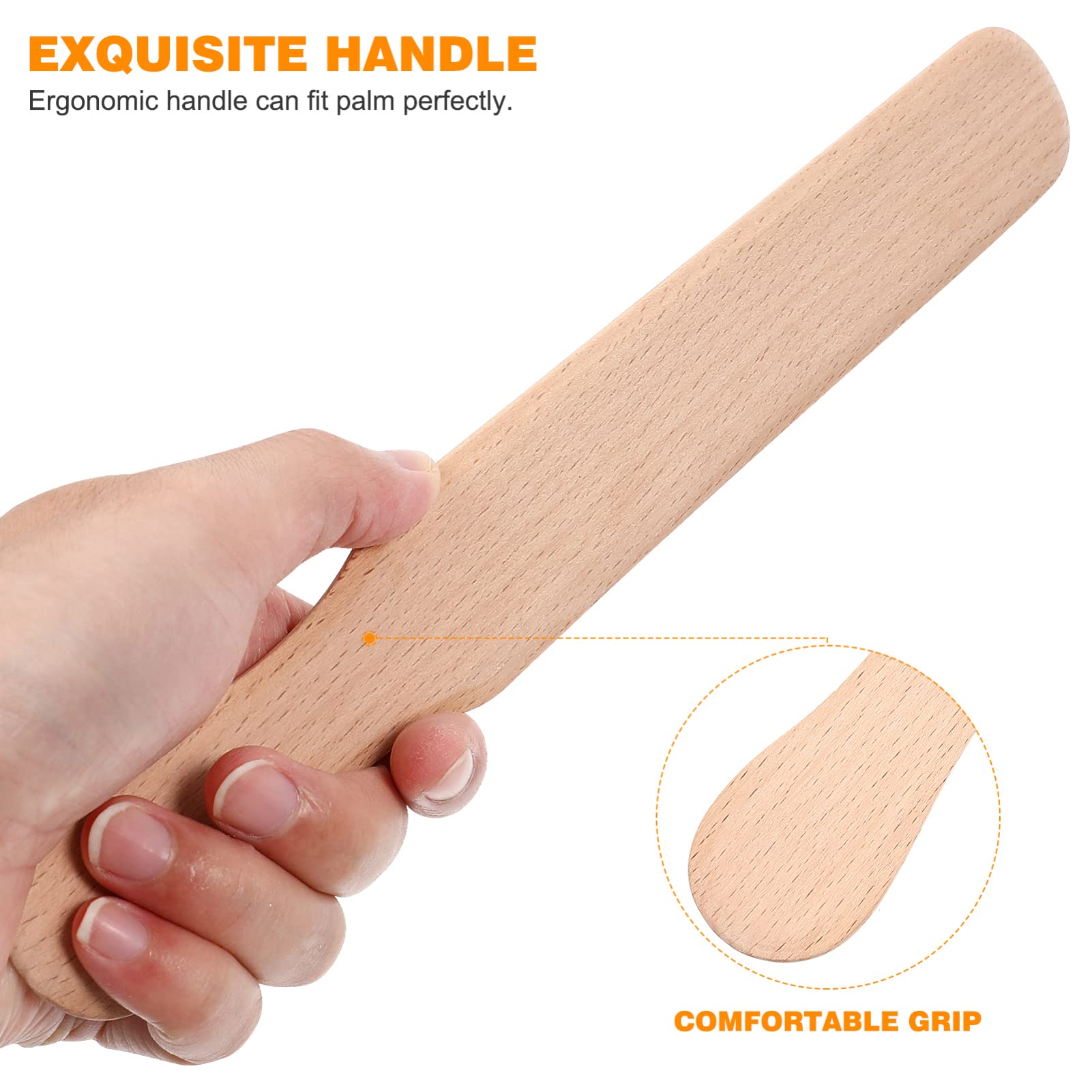 Premium Crepe Scraper Kit - 3-Piece Wooden Pancake Spatula Set with T-Shaped Beechwood Handle for Crepe Maker, Non-Stick Pans & Breakfast Cooking | Perfect for French Crepes, Pancakes, Tortillas & Home Baking