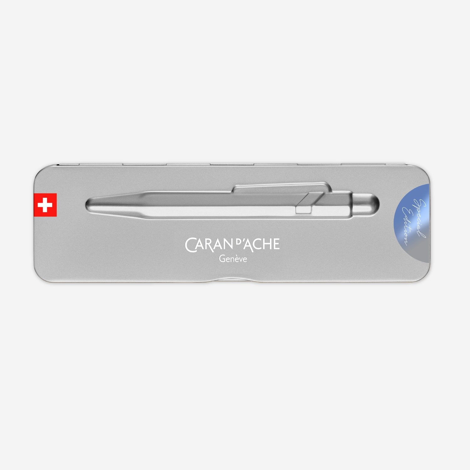 Premium Caran d'Ache 849 Limited Edition Stormy Blue Ballpoint Pen - Swiss Luxury Writing Instrument for Professionals & Gift Giving (Office, Business Meetings, Signature Signing)