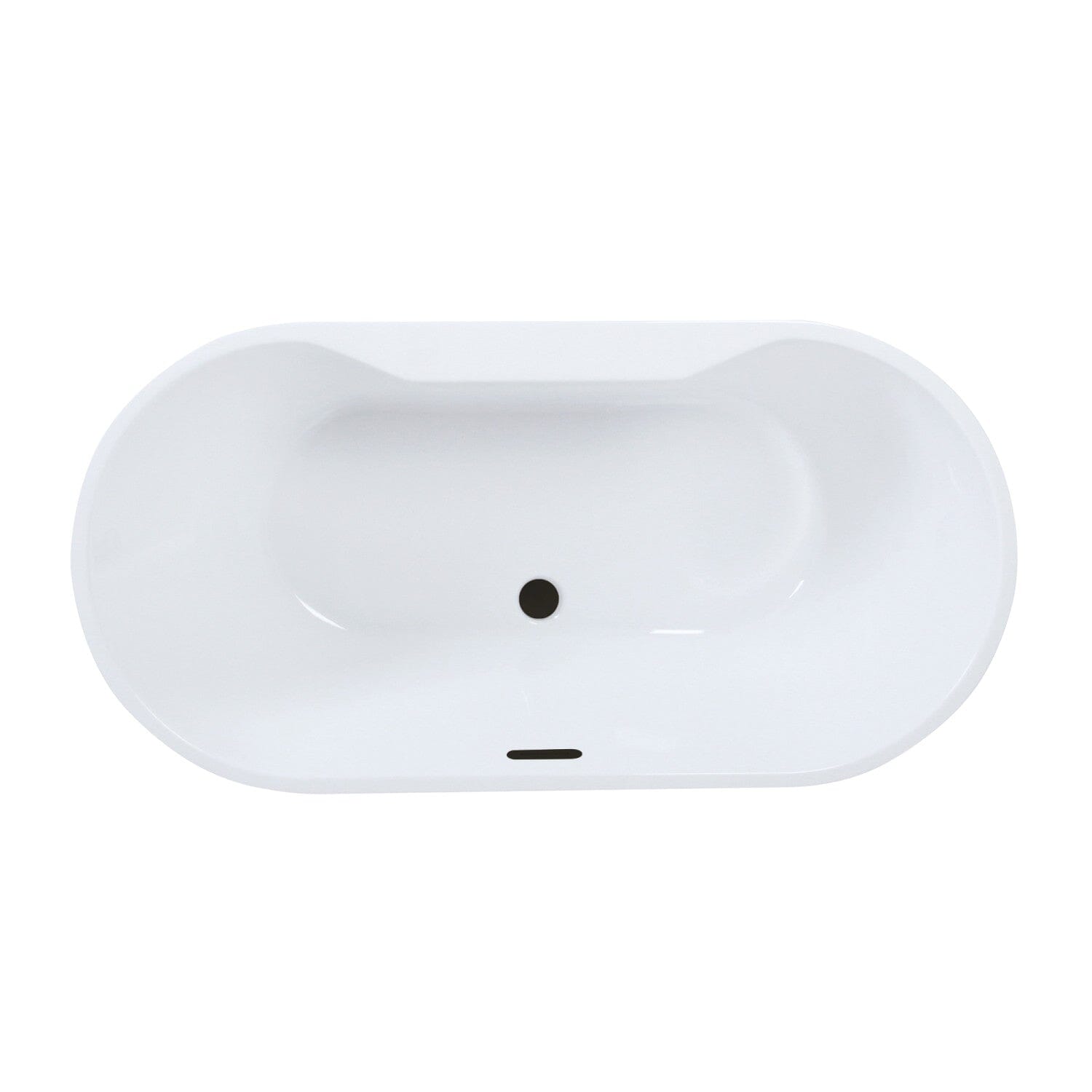Aqua Eden 67 Inch Acrylic Oval Freestanding Bathtub - Double Ended Soaking Tub with Drain - Perfect for Luxury Bathroom & Spa Relaxation at Home