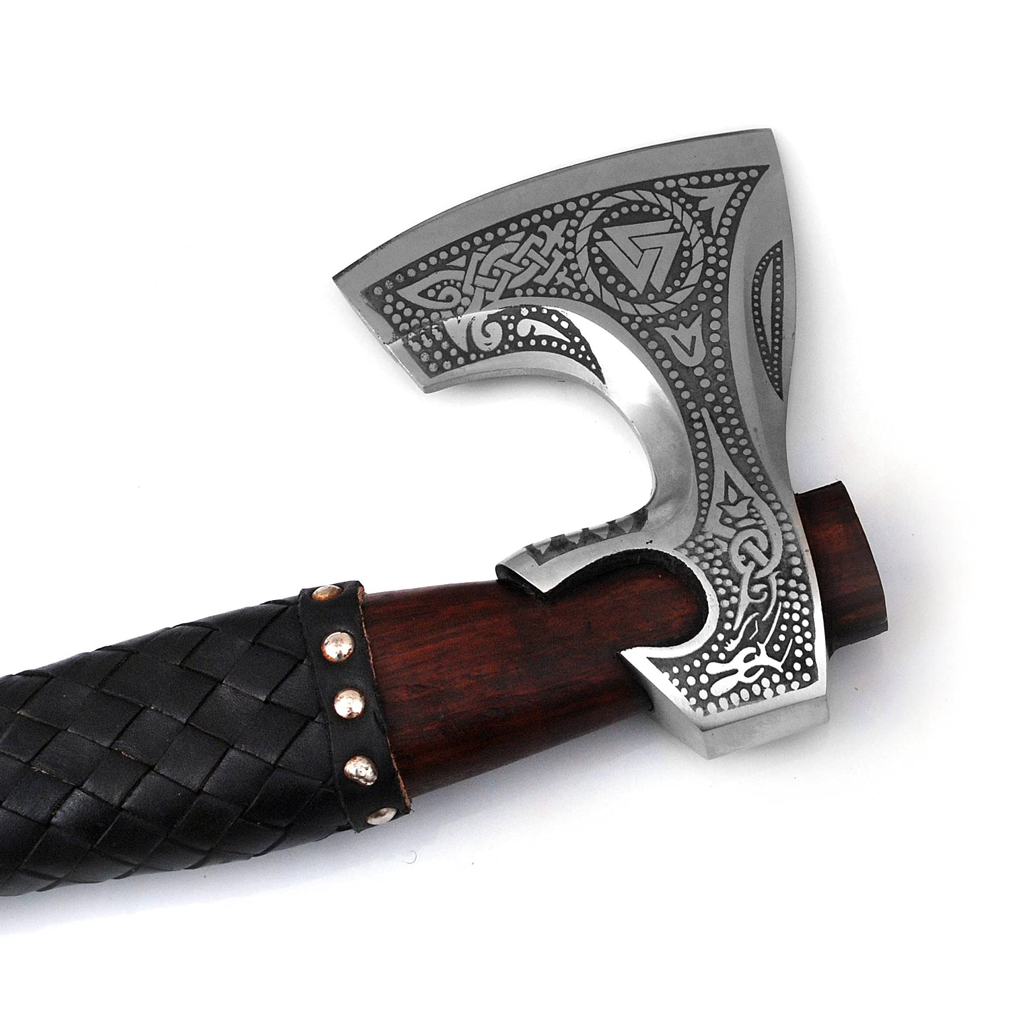 Premium Viking Axe - Handcrafted Bearded Camping & Hunting Axe with Engraved Blade & Rosewood Handle (ARSAXE09) - Perfect for Outdoor Adventures, Bushcraft & Wood Carving