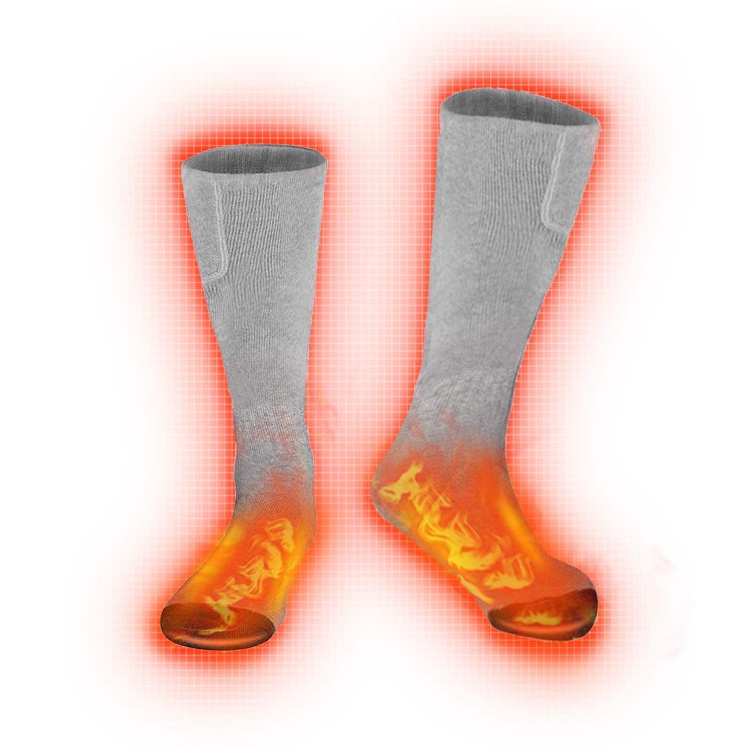 Electric Heated Socks for Men & Women - Battery Powered Winter Thermal Socks with Adjustable Heat - Perfect for Skiing, Hiking & Cold Weather Outdoor Activities