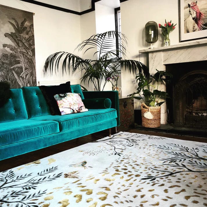 Leopard Print Gold Hand Tufted Area Rug - Premium Home Decor for Living Room, Bedroom, or Office - Pre Order Now
