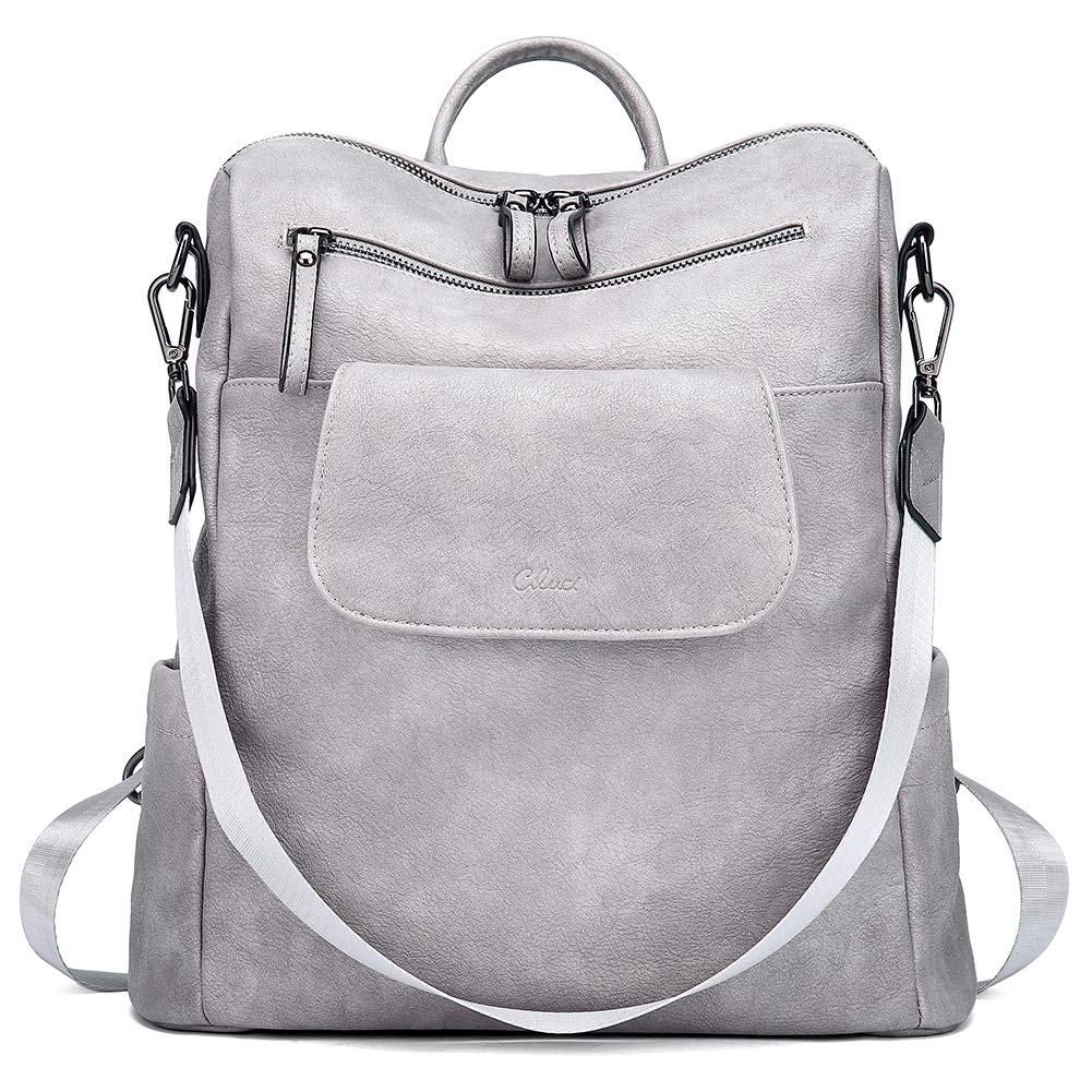 CLUCI Women's Leather Backpack Purse - Large Anti-Theft Travel Bag for Work & Commute