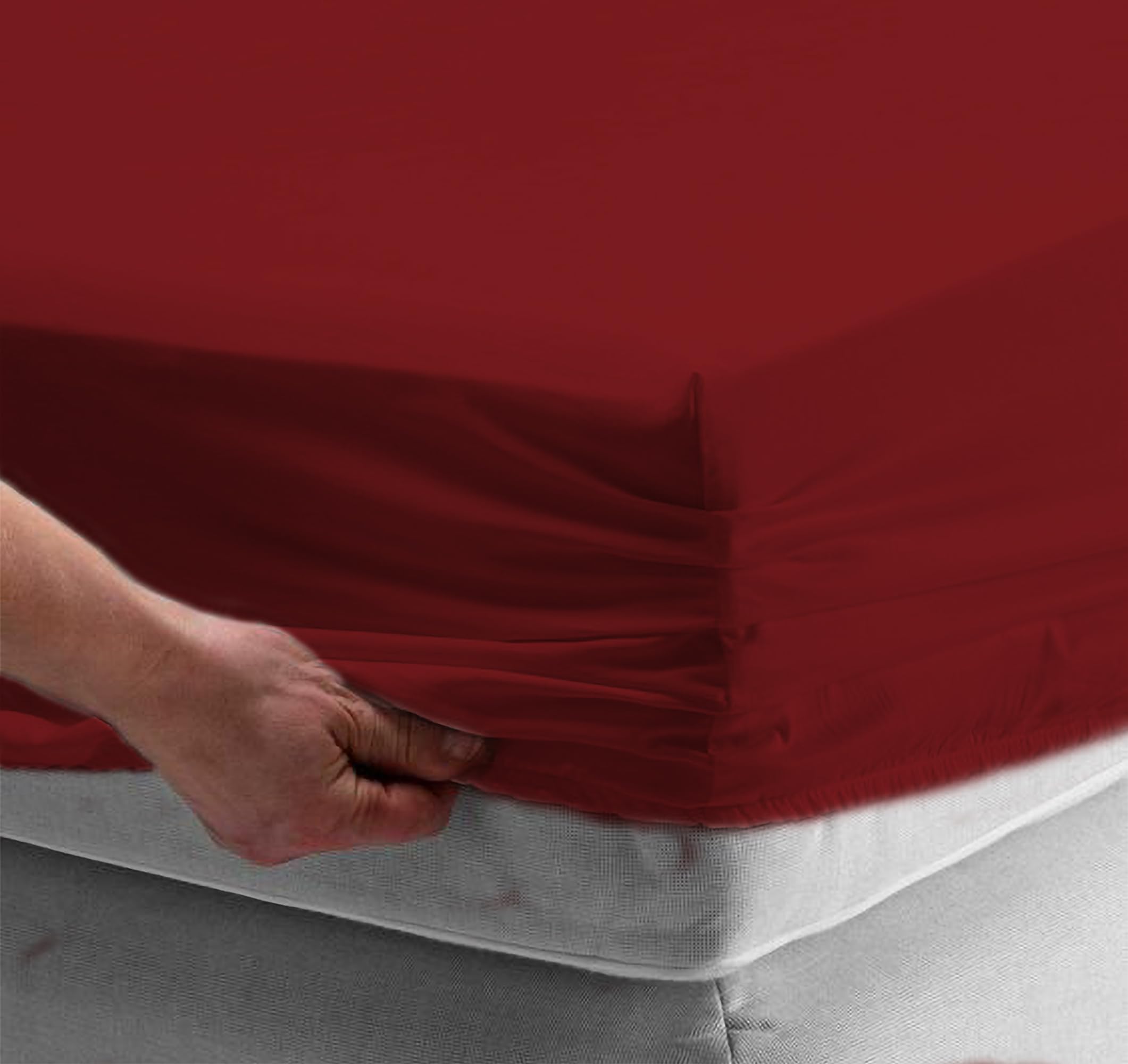 Premium Twin Fitted Sheet - 16 Inch Deep Pocket Soft Cotton Bottom Sheet - 39