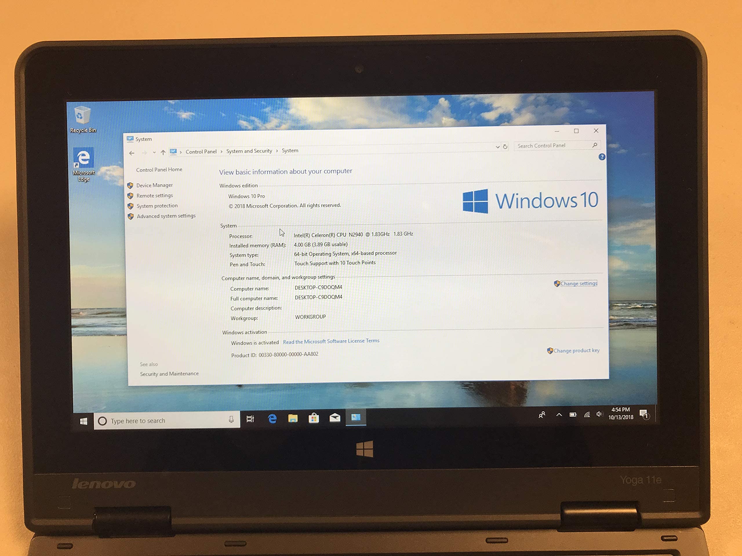 Lenovo ThinkPad 11E 11.6