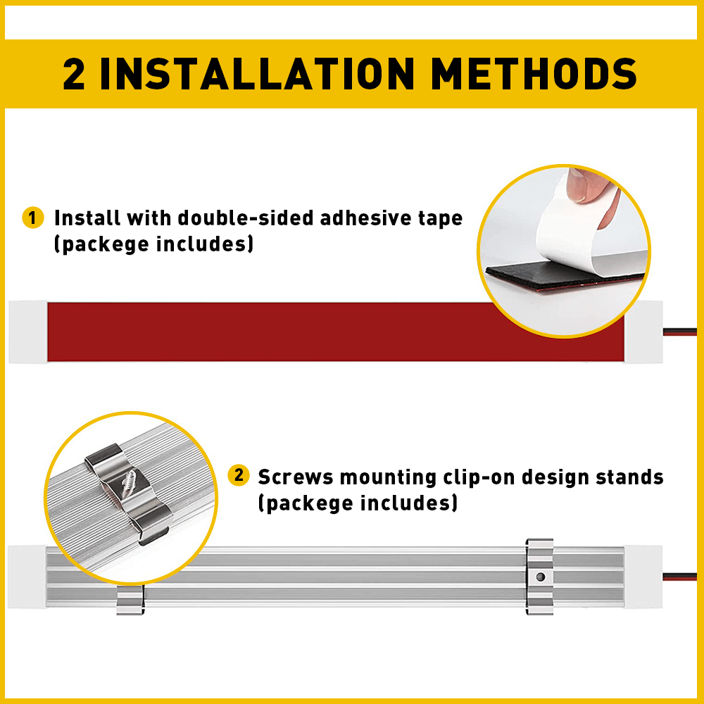 12V 108pcs LED Interior Light Bars for Trucks, Vans, Buses & Caravans - Waterproof with ON/OFF Switch - Perfect for Camping, Road Trips & Emergency Lighting