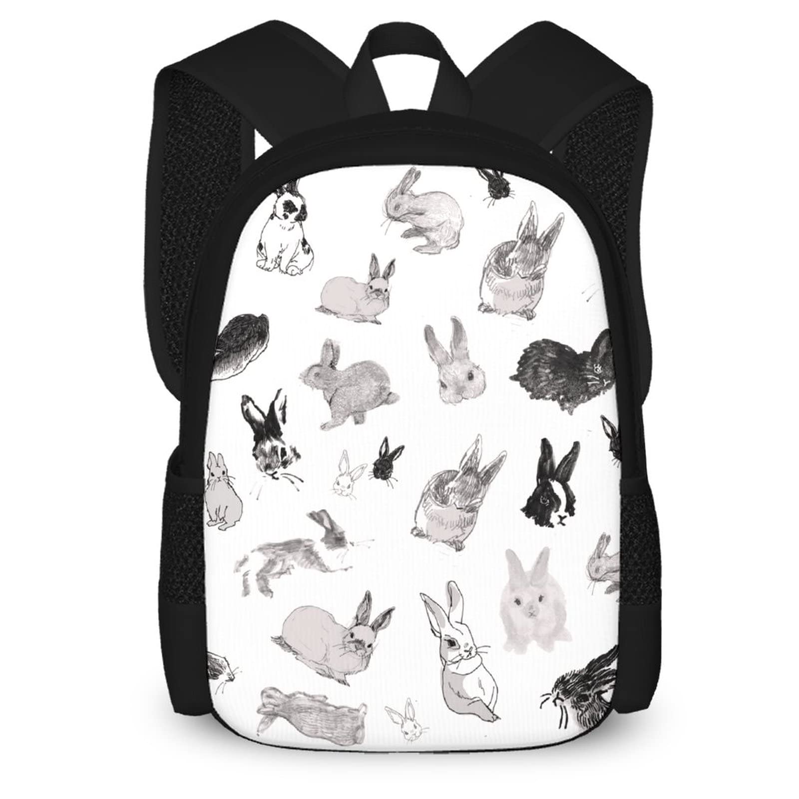 AMRANDOM Boys Girls Backpack - Cute Rabbit Design School Bookbag for College, Travel, Hiking & Gym | Lightweight Laptop Daypack for Students & Outdoor Activities | Perfect Gift for Back to School, Camping & Daily Use