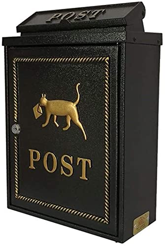 Lockable Outdoor Mailbox - Galvanized Metal, Waterproof & Rust Resistant Letter Box for House & Office - Modern Large Capacity Design - Perfect for Porch, Garden & Driveway Installation