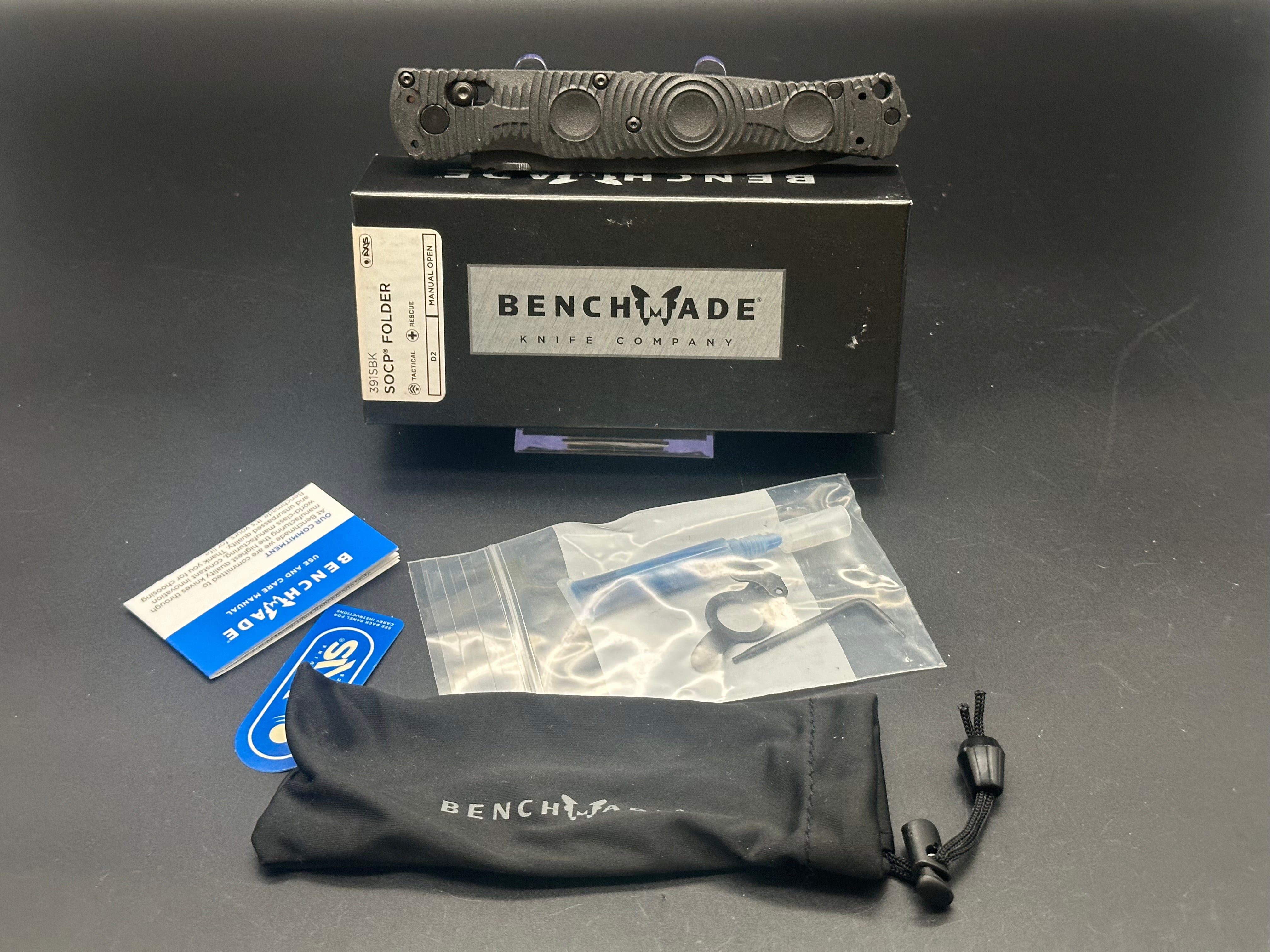 Benchmade SOCP Tactical Folding Knife with AXIS Lock - Carbon Fiber Elite Handle, 4.5