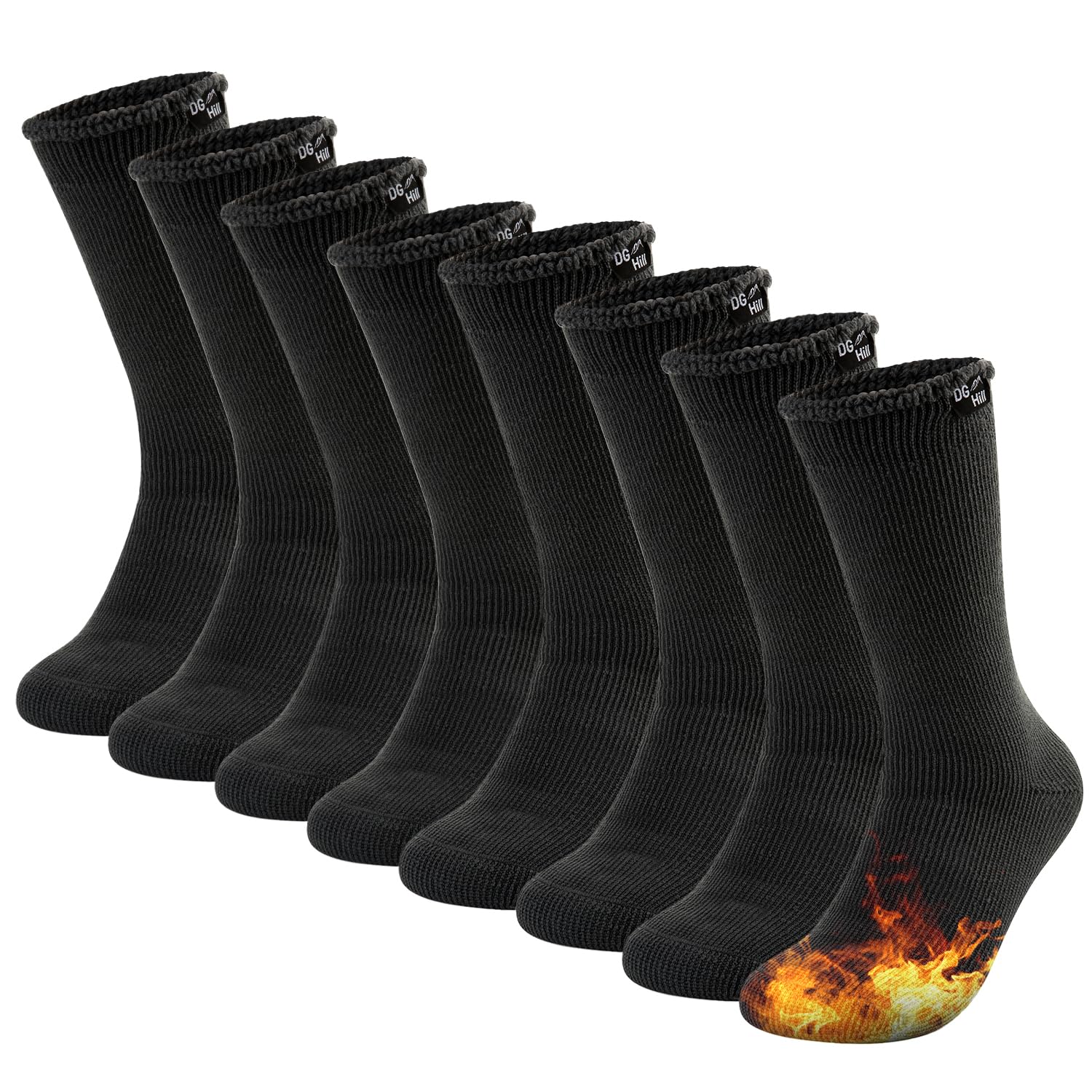 DG Hill Winter Thermal Socks for Men & Women - Insulated Warm Socks for Cold Weather, Snow & Outdoor Activities - Thick Heated Socks for Hiking, Skiing & Winter Sports
