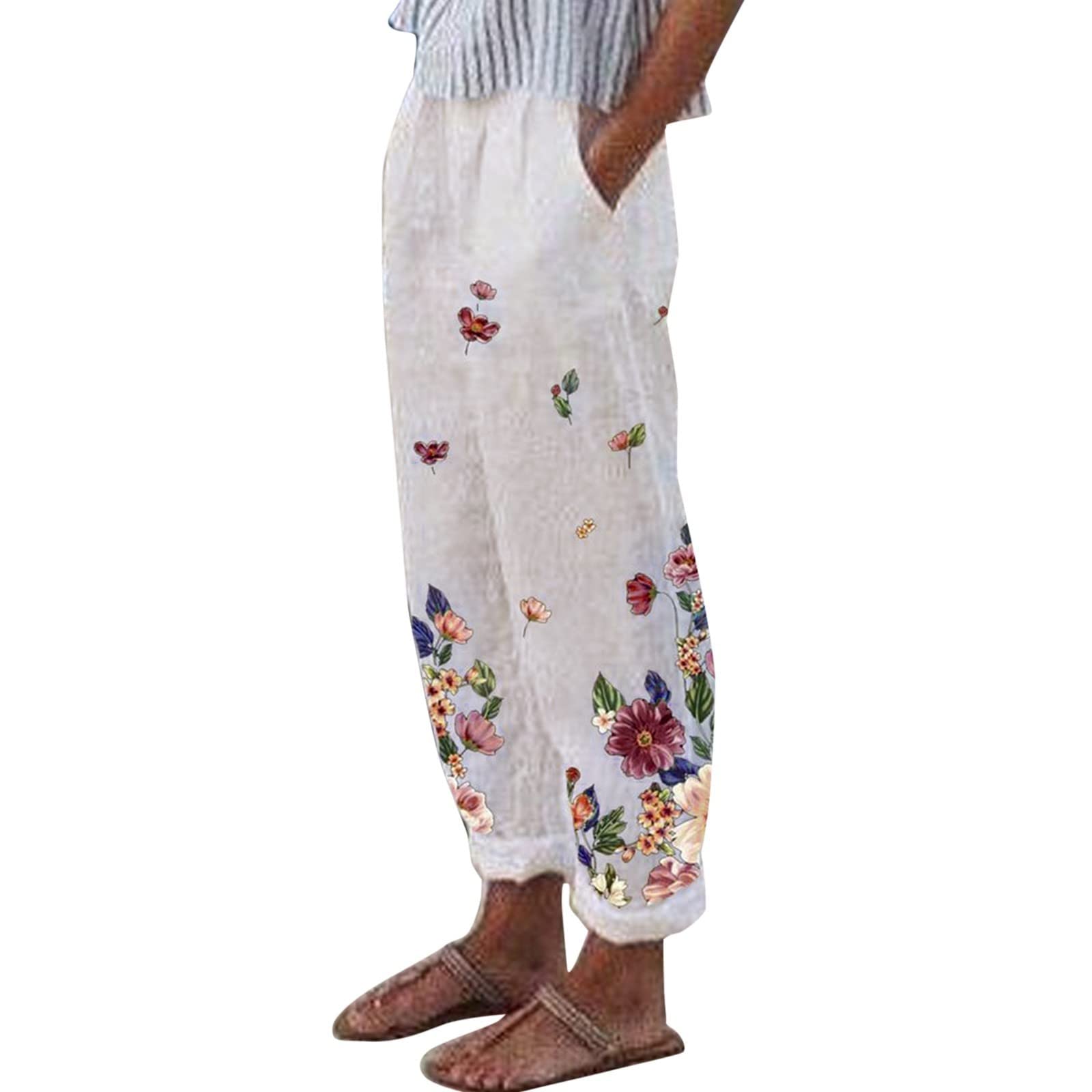 Women's High Waisted Straight Leg Pants - Summer Casual Stretch Pencil Pants for Work & Travel - Solid Color Office Trousers for Business & Everyday Wear