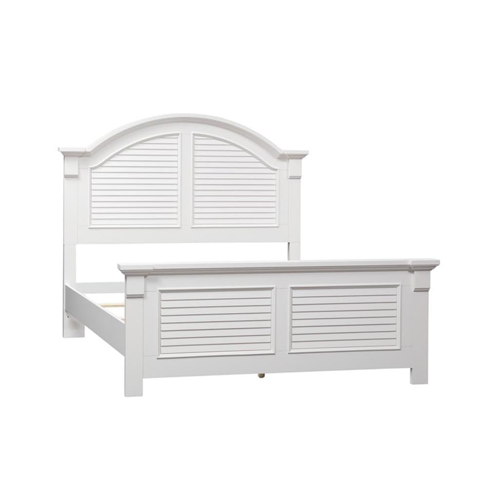 Home Square 2-Piece King Size Bedroom Set - Summer House Style Panel Bed with Matching Nightstand | Perfect for Master Bedrooms & Guest Rooms