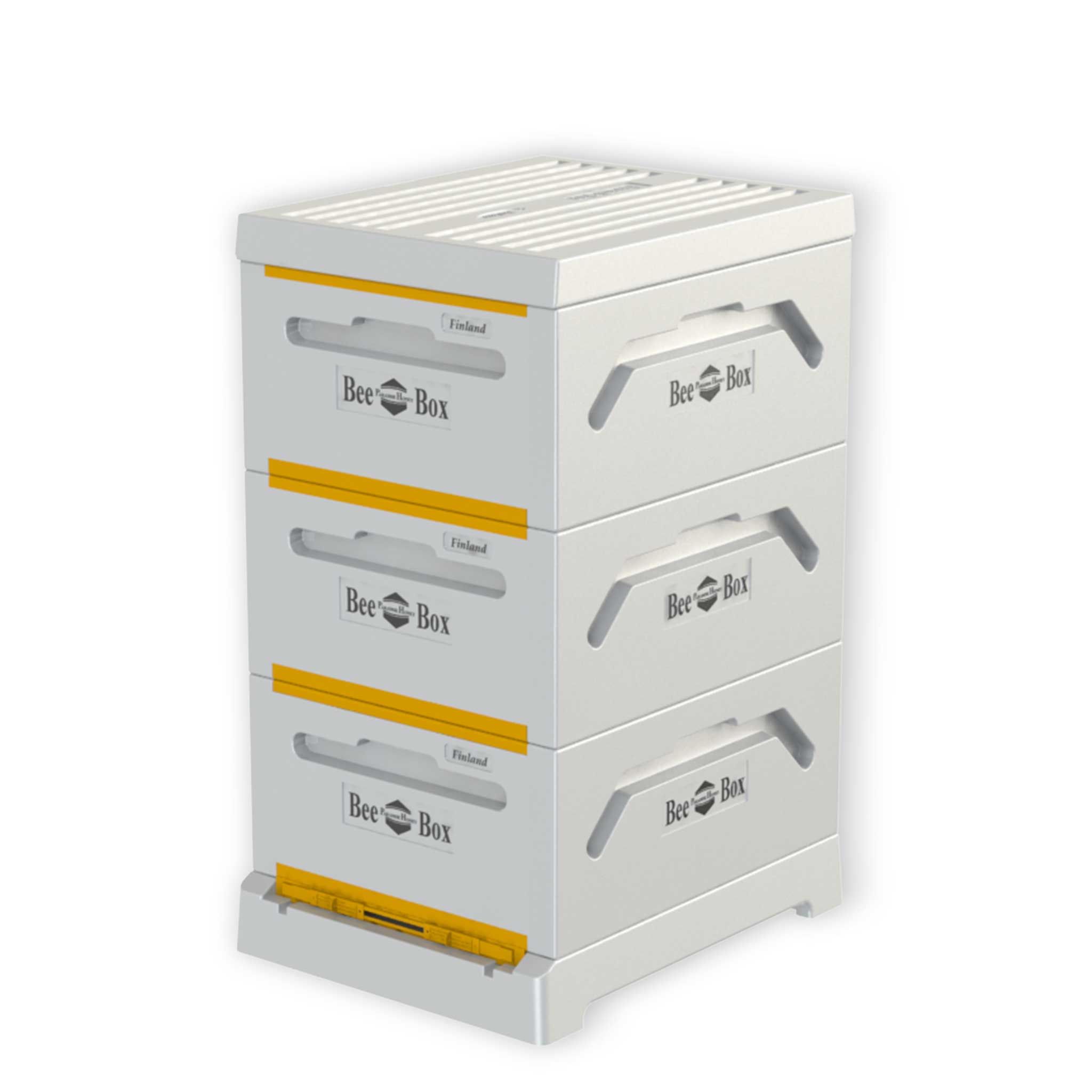 Premium 10 Frame Langstroth Beehive Kit - 3 Deep Polystyrene Boxes for Beekeeping | Honey Production & Pollination | Backyard & Commercial Apiary Use