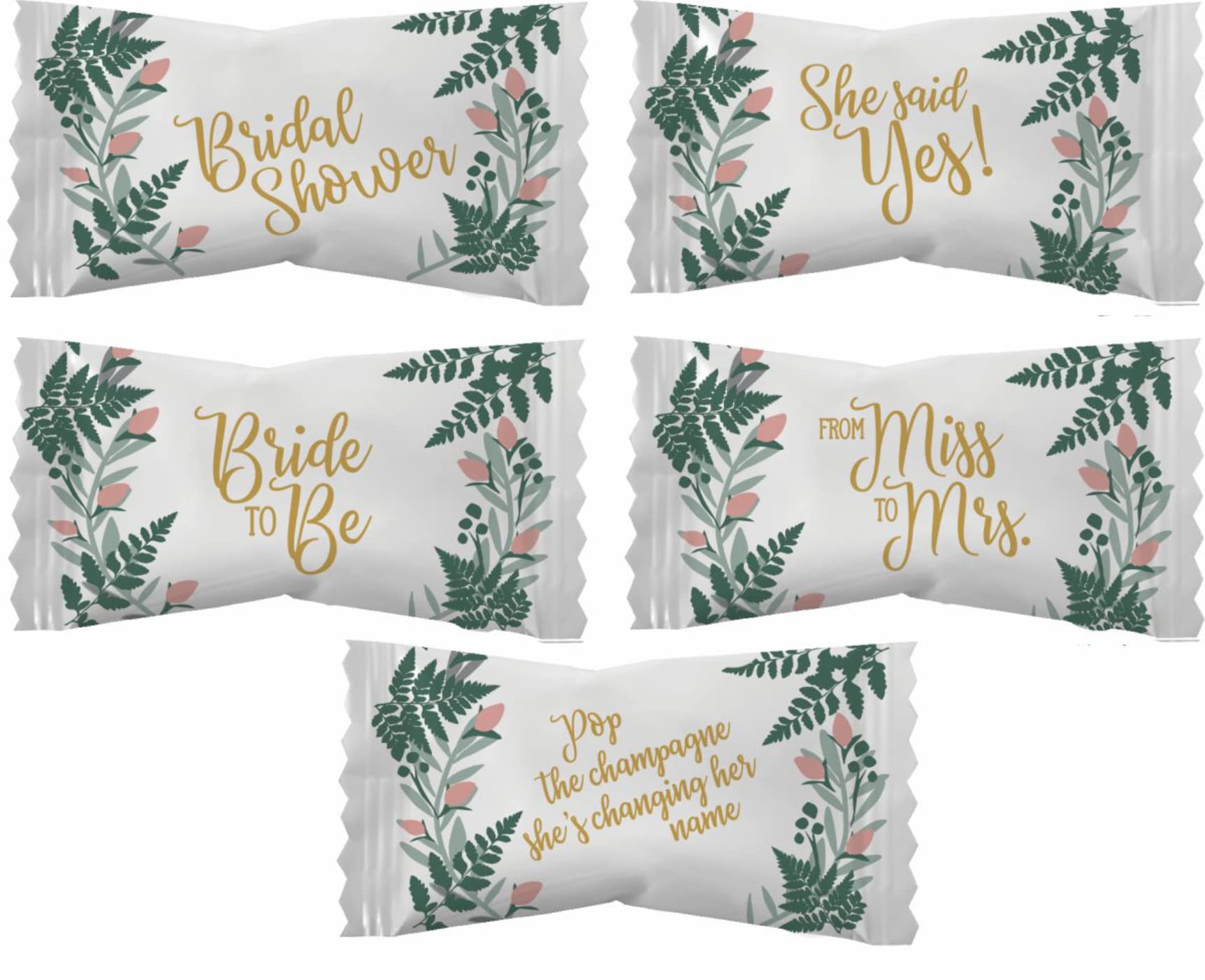 Premium White Buttermints for Bridal Showers & Parties - Individually Wrapped 7oz Bags (Pack of 6, 330 Pieces) by Hospitality Mints - Perfect for Wedding Favors, Baby Showers & Special Events