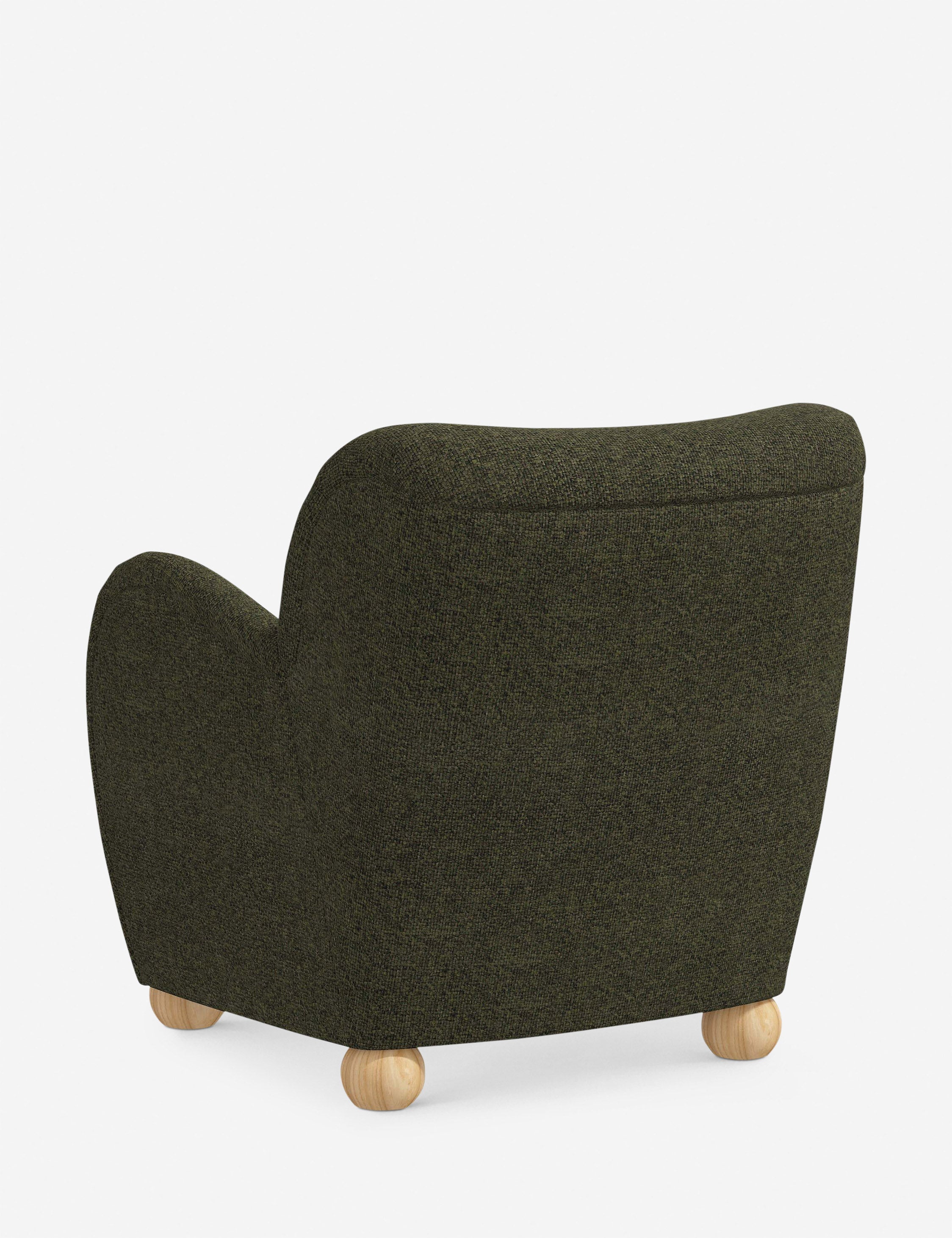 Baird Accent Chair - Modern Upholstered Lounge Chair for Living Room, Bedroom & Office - Stylish Comfortable Reading Chair with Wooden Legs - Perfect for Relaxing, Reading & Decorating Your Home